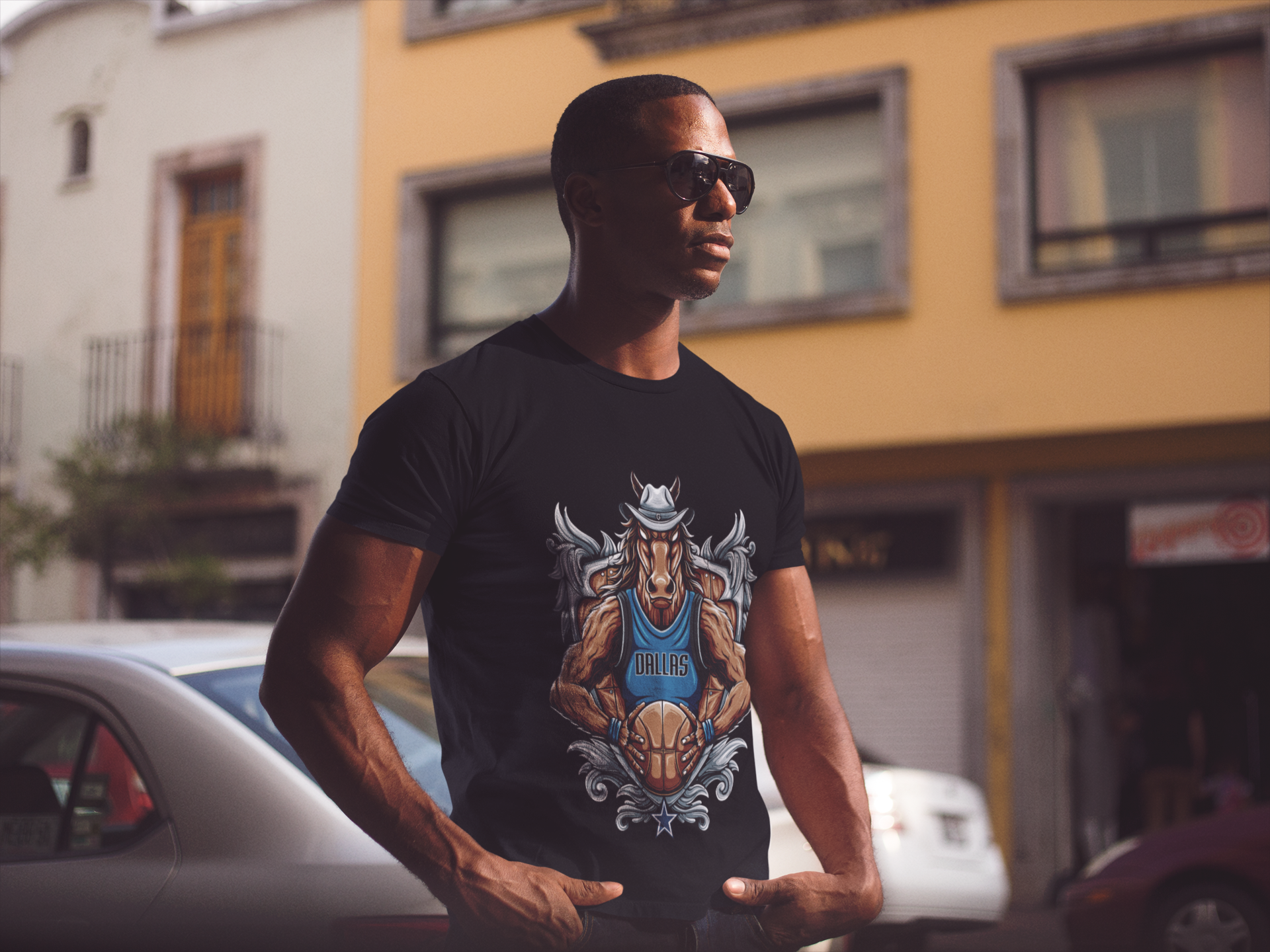 Dallas Basketball Men's Graphic T-Shirt