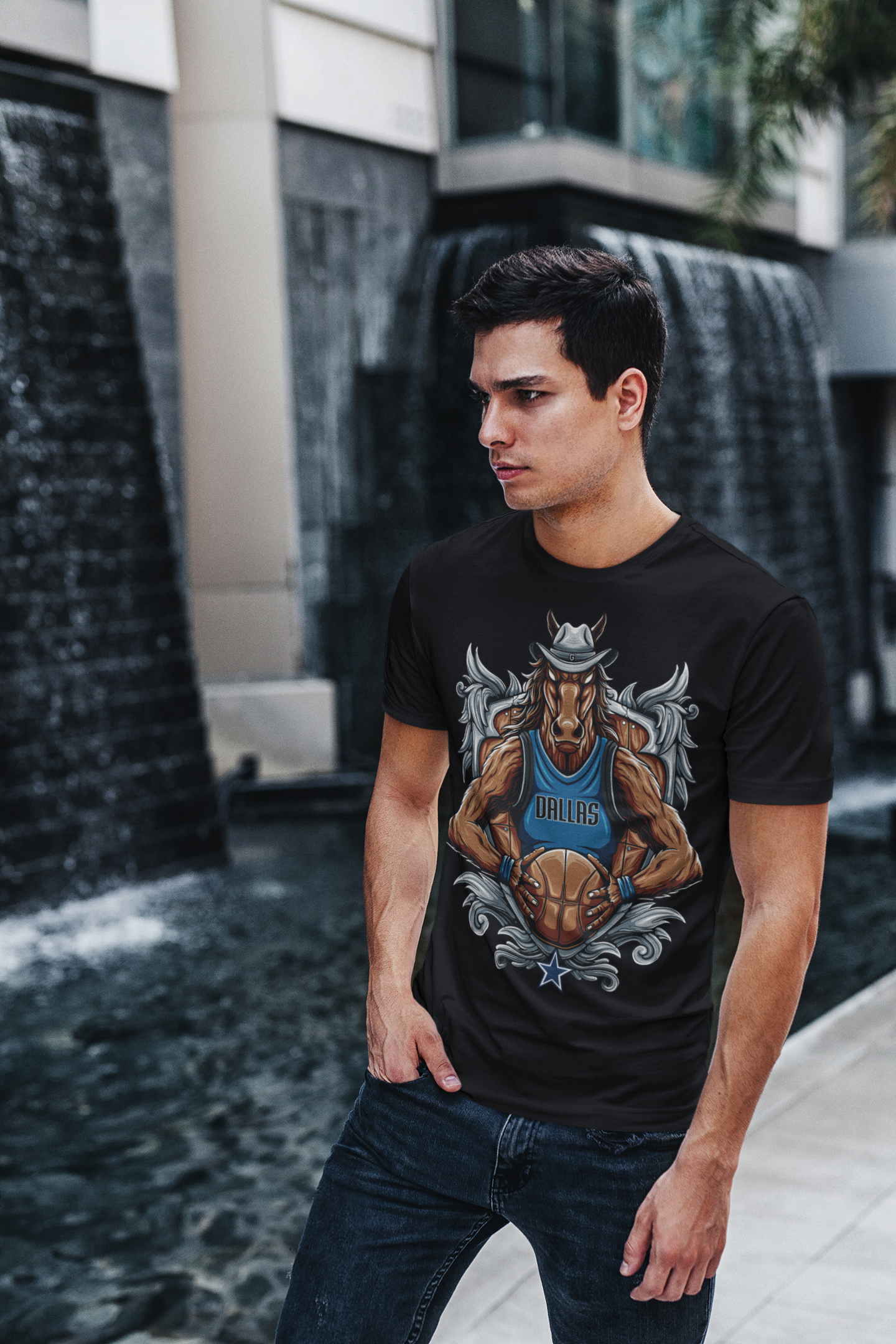 Dallas Basketball Men's Graphic T-Shirt