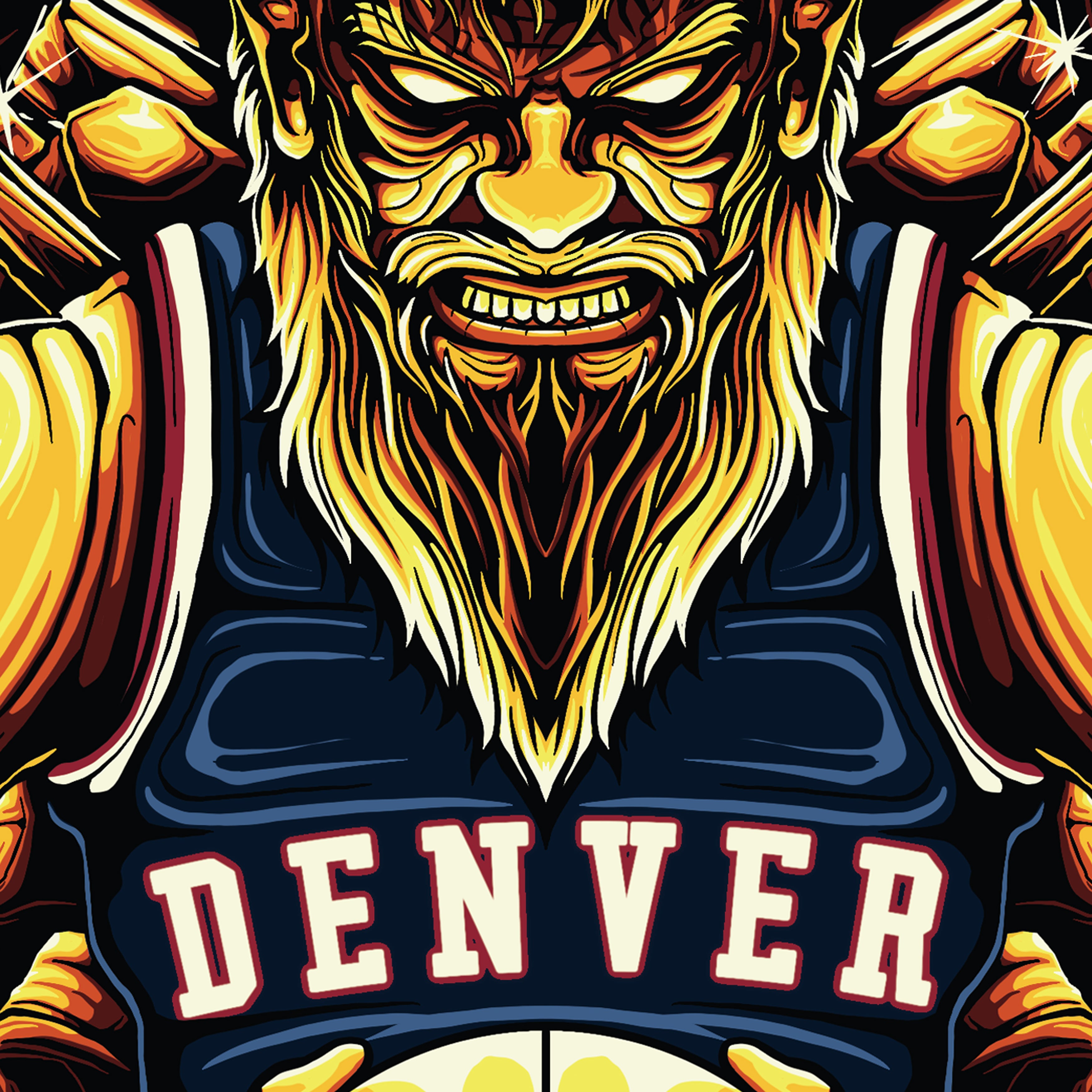 Denver Basketball 4XL 5XL Men's T-Shirt