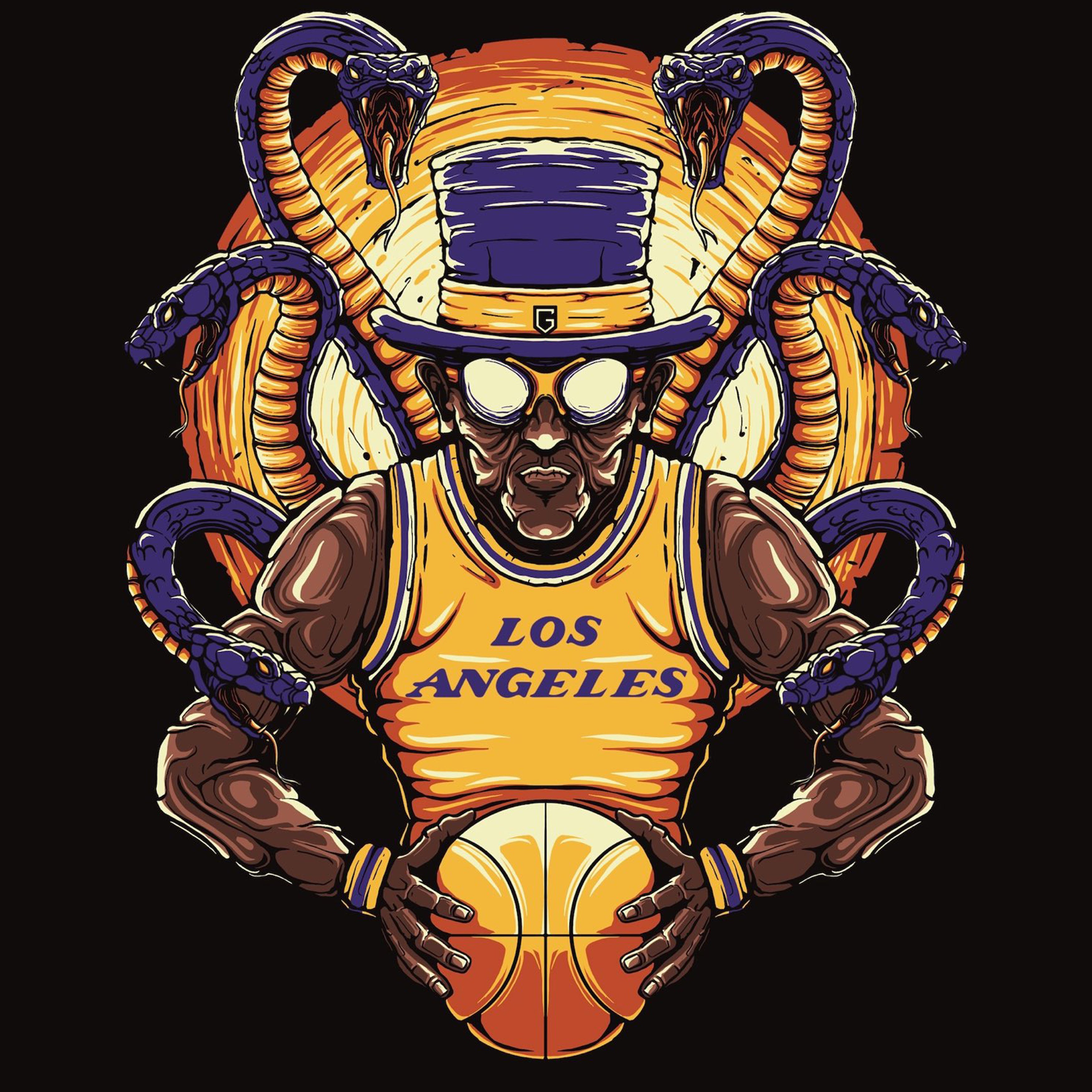 Los Angeles Basketball Men's Graphic T-Shirt