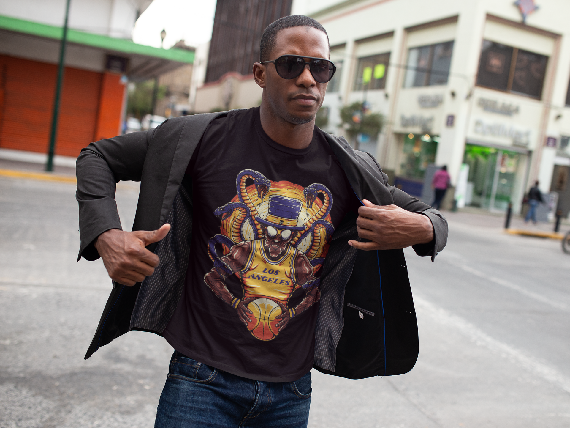 Los Angeles Basketball Men's Graphic T-Shirt