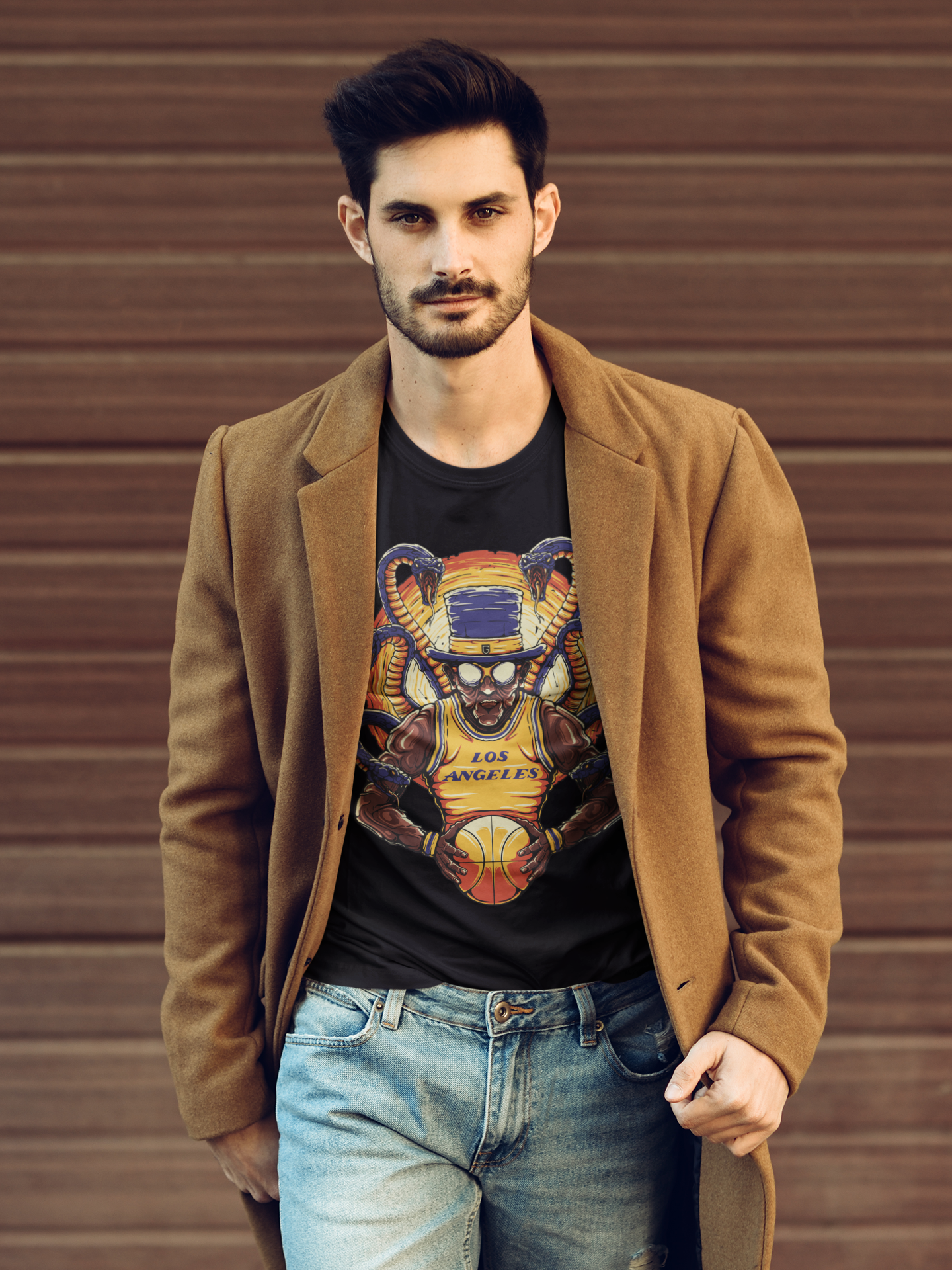 Los Angeles Basketball Men's Graphic T-Shirt