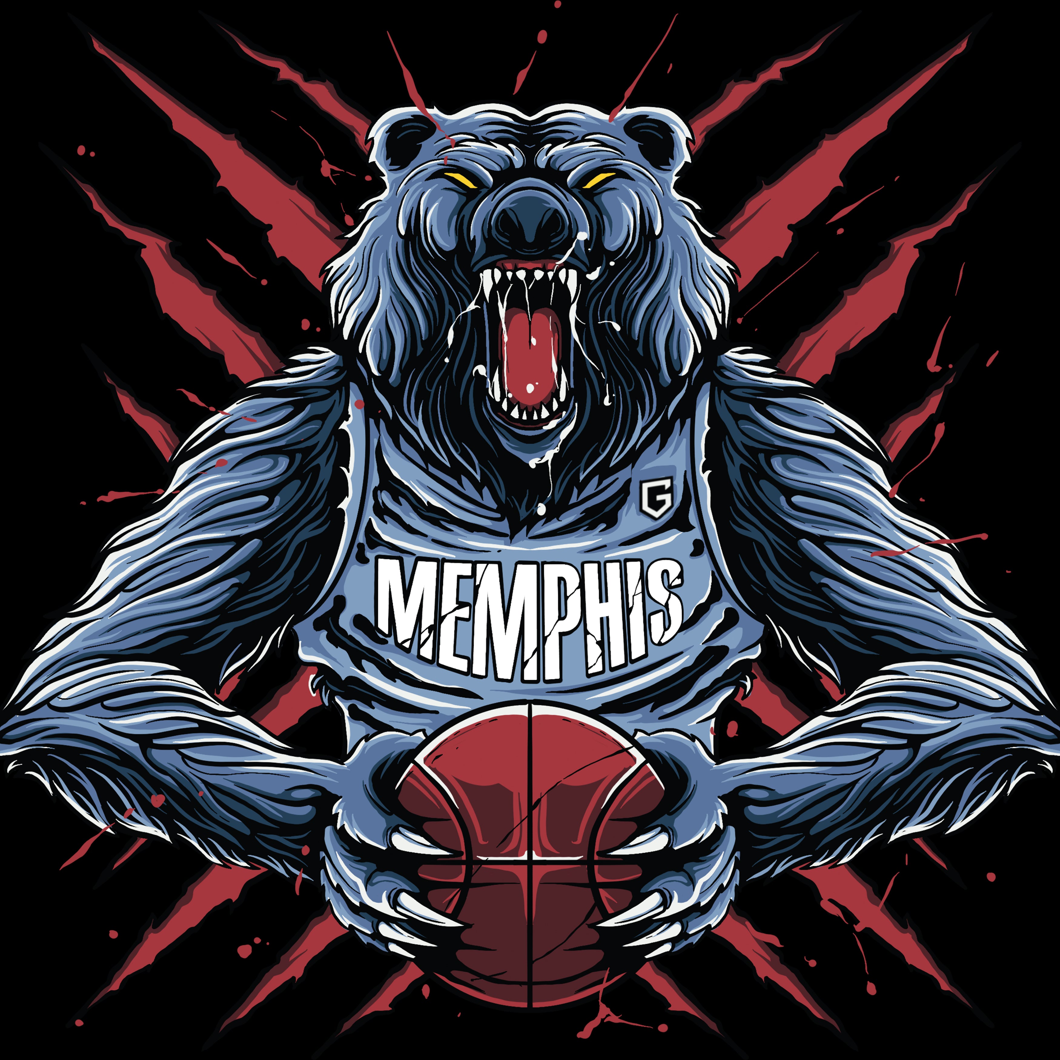 Memphis Basketball 4XL 5XL Men's T-Shirt