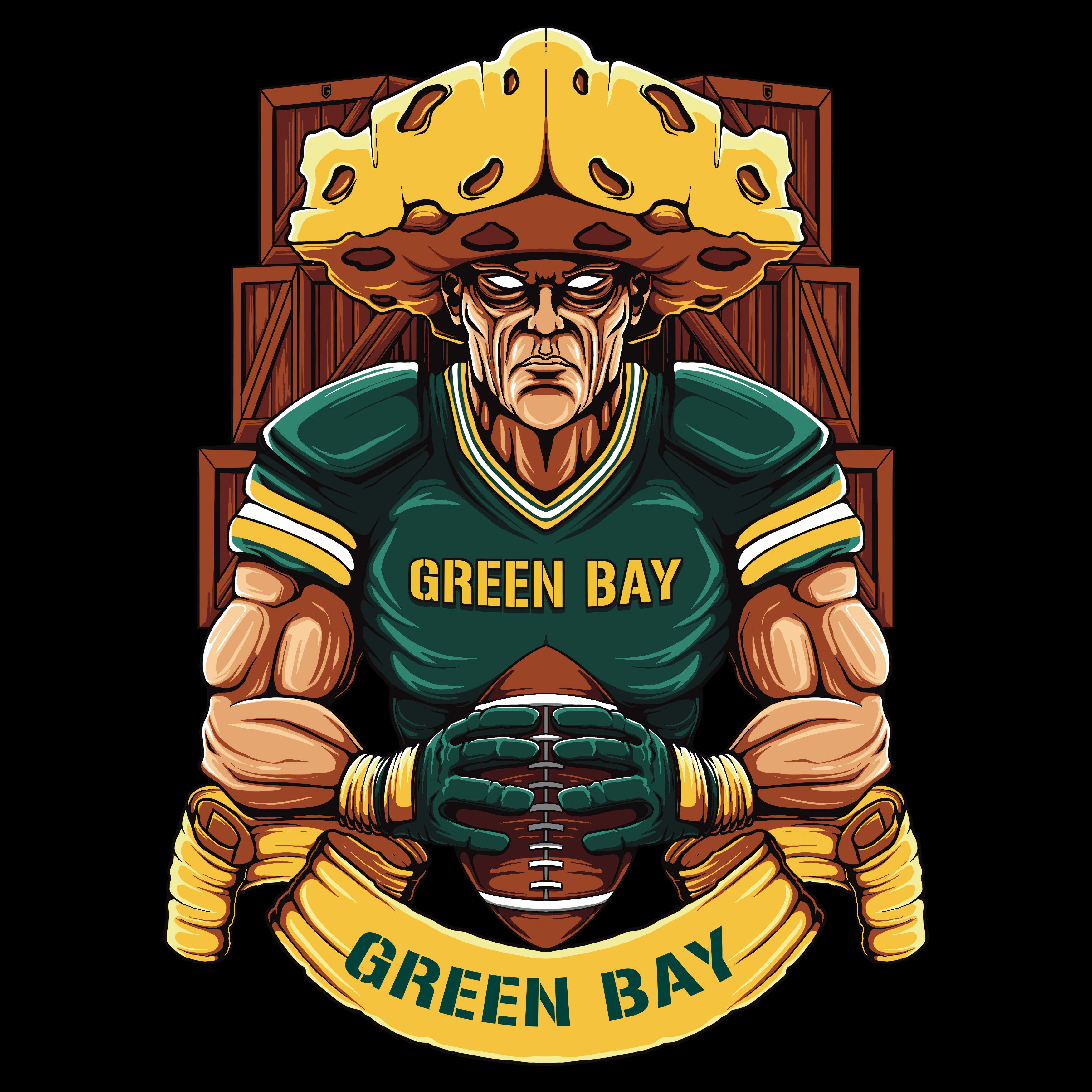 Green Bay Football Men's Graphic Hoodie
