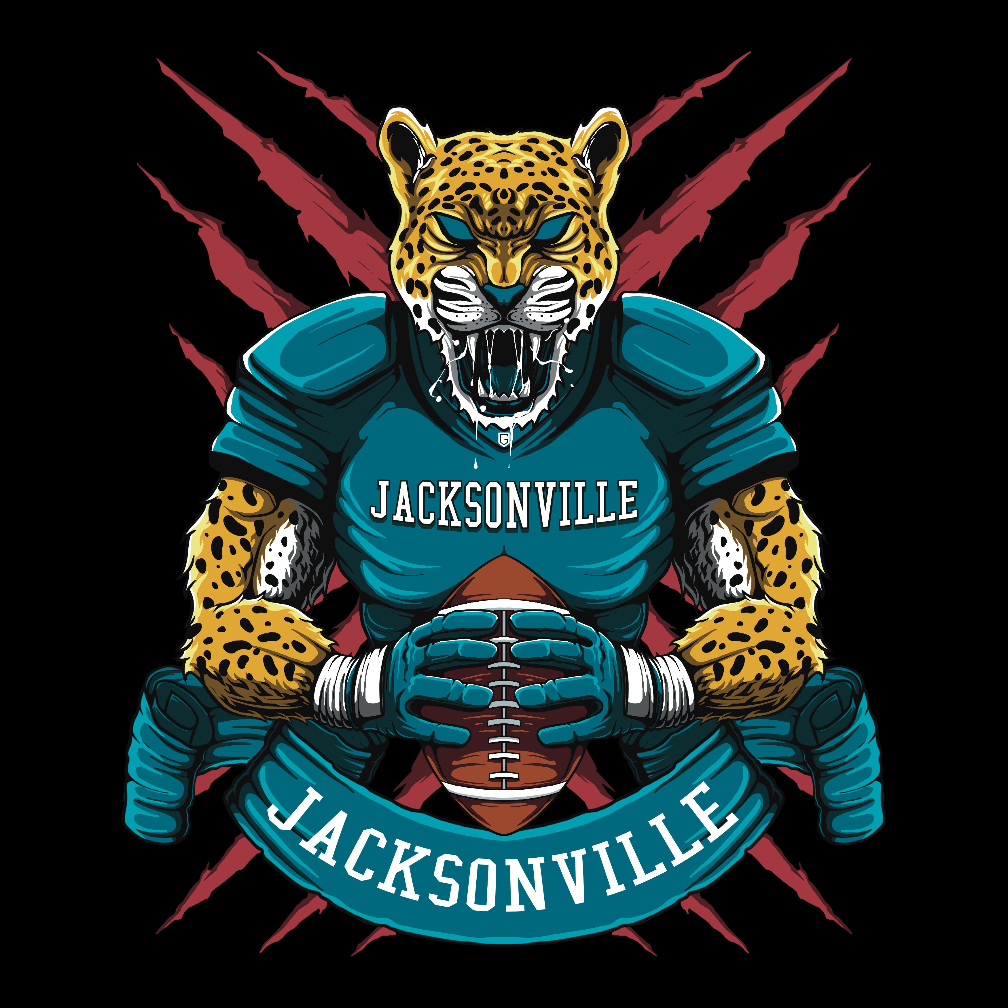 Jacksonville Football Men's Graphic Hoodie