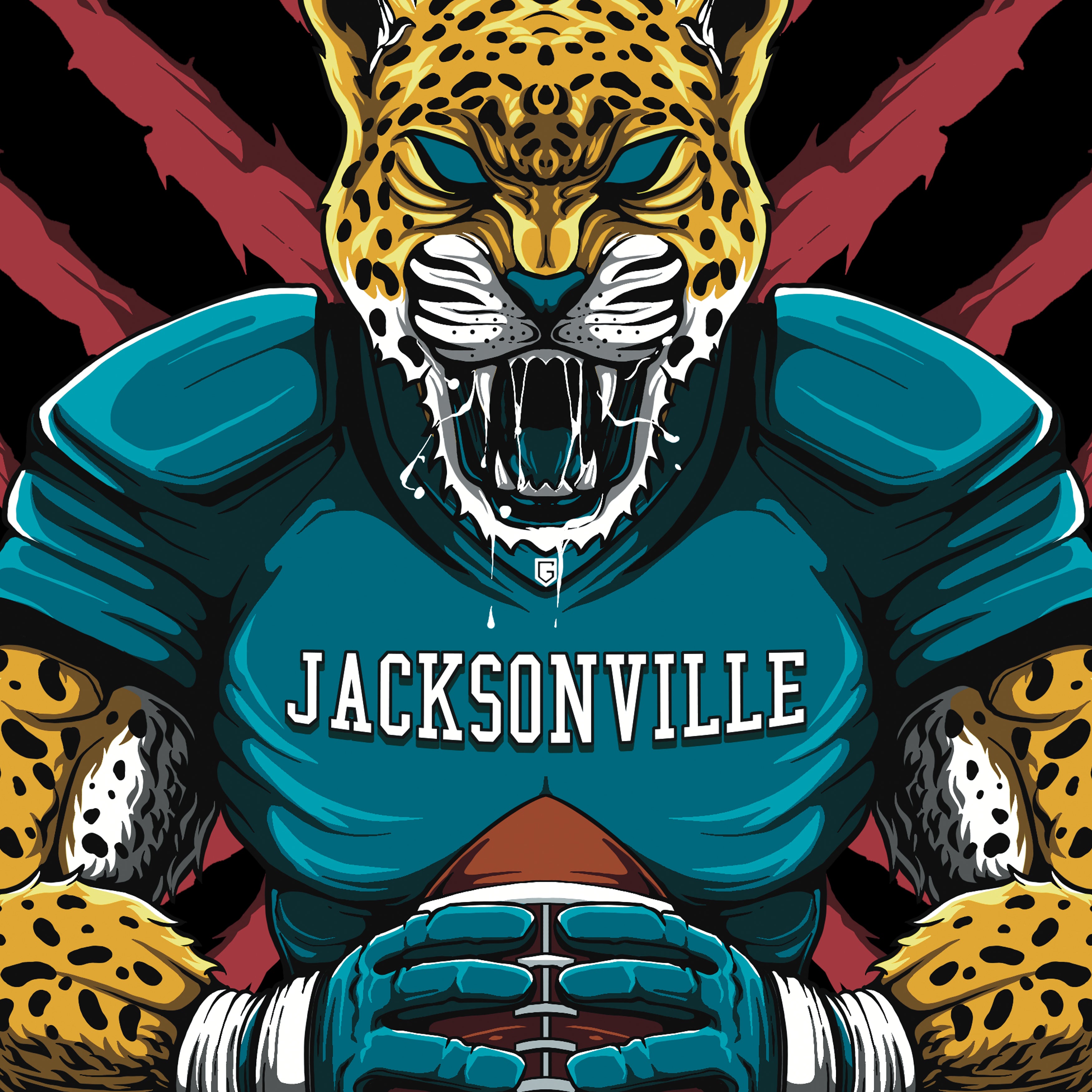 Jacksonville Football Men's Graphic Hoodie