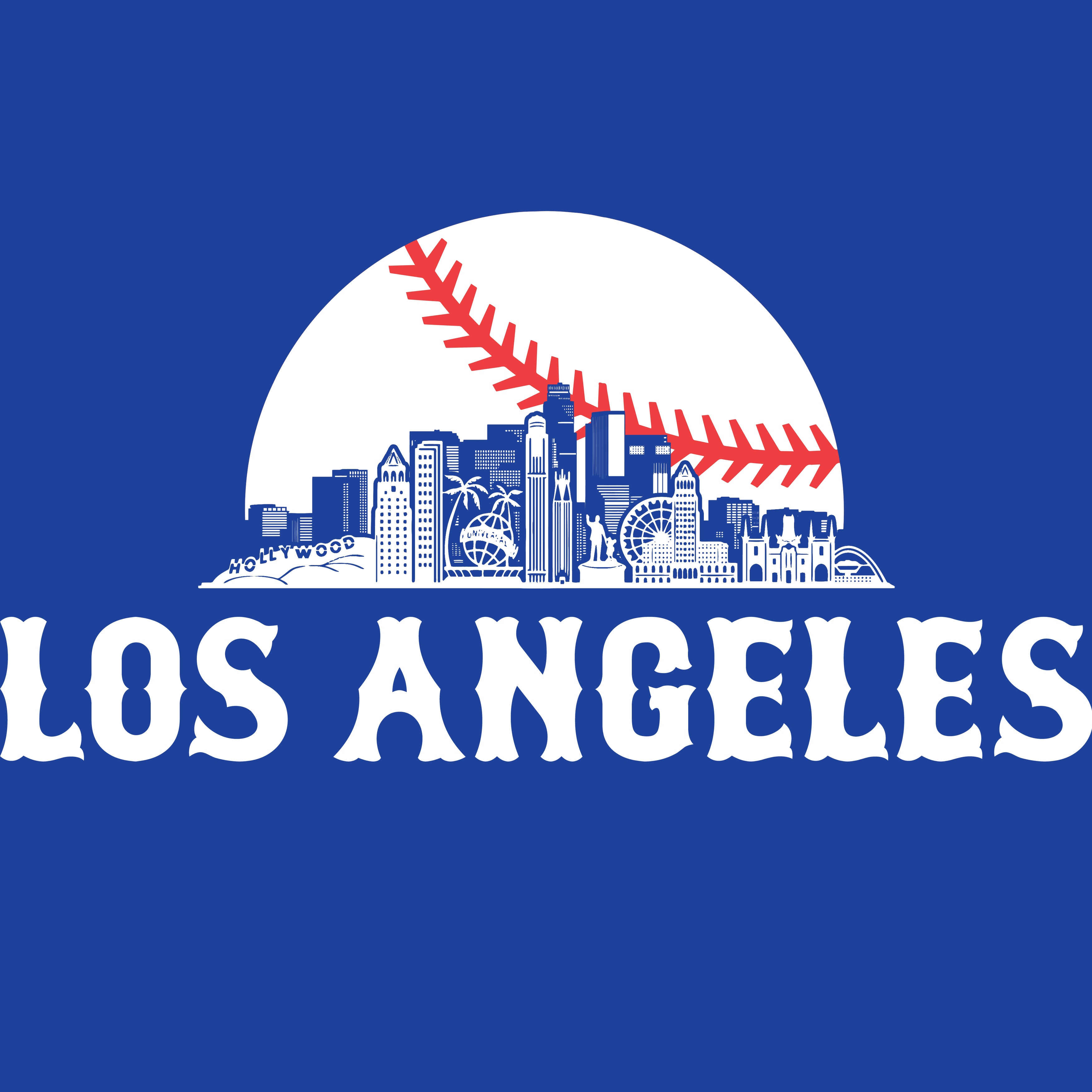 Los Angeles Baseball Skyline Sunset Men's T-Shirt