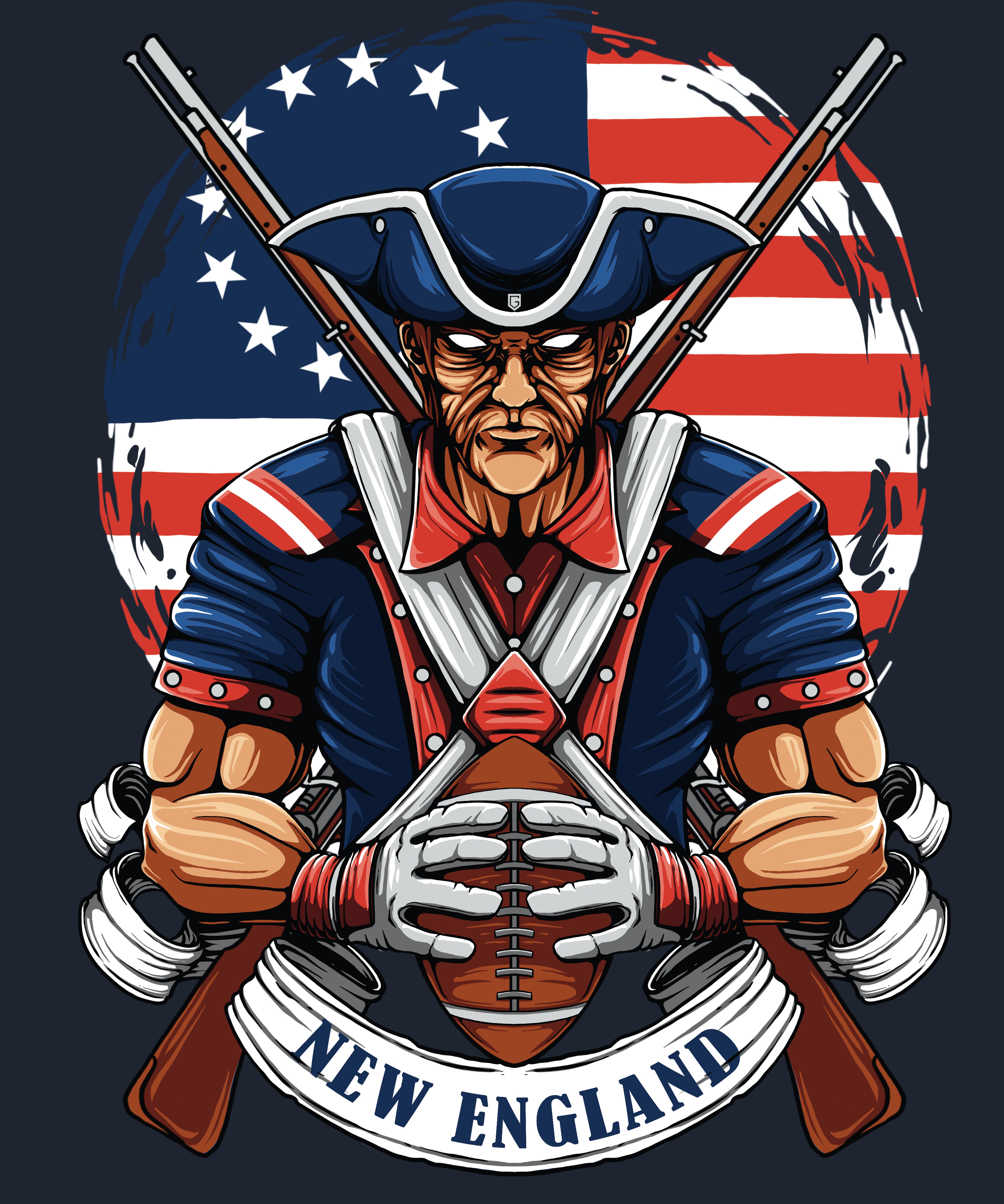 New England Football Men's Graphic Sweatshirt