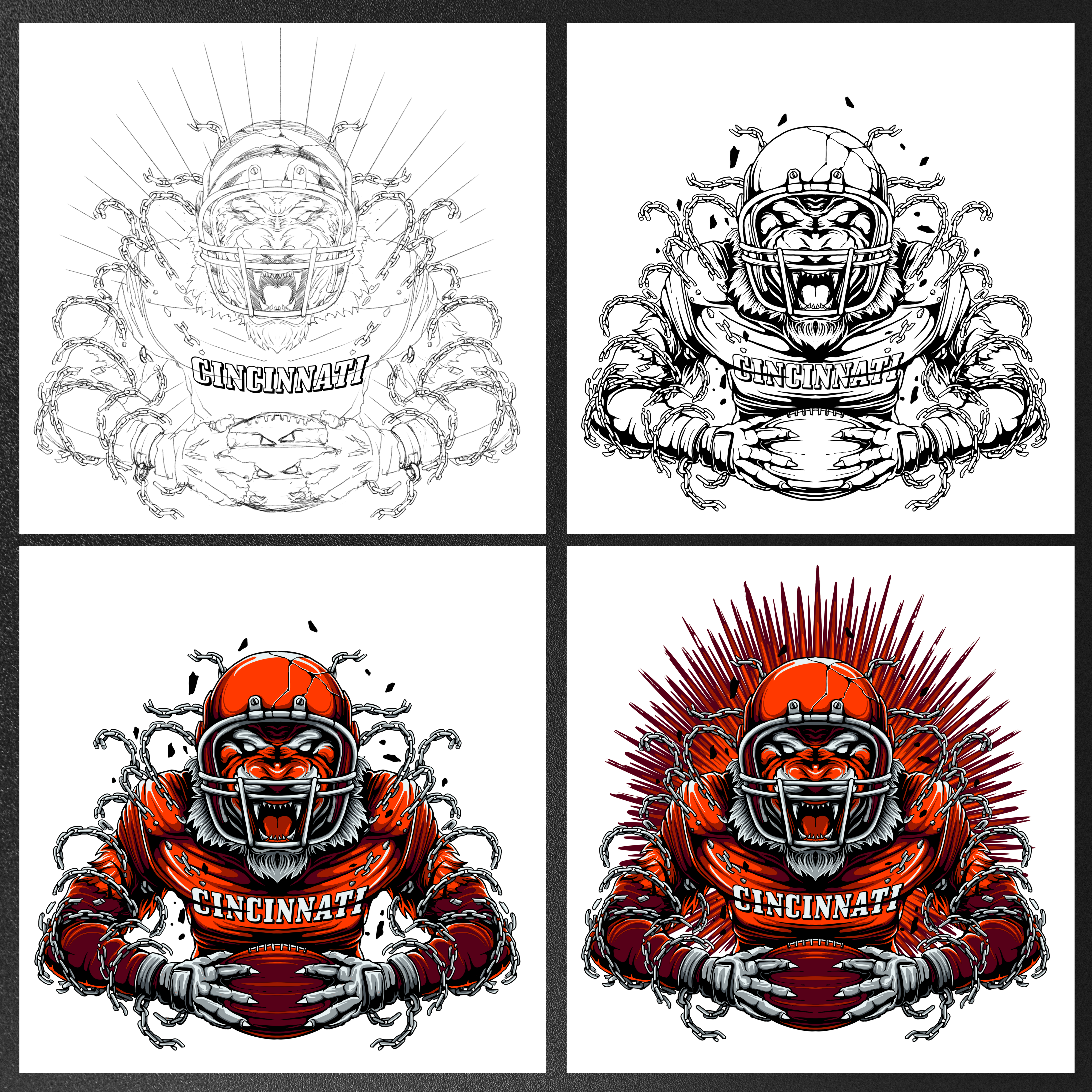 Cincinnati Football Men's Graphic Sweatshirt