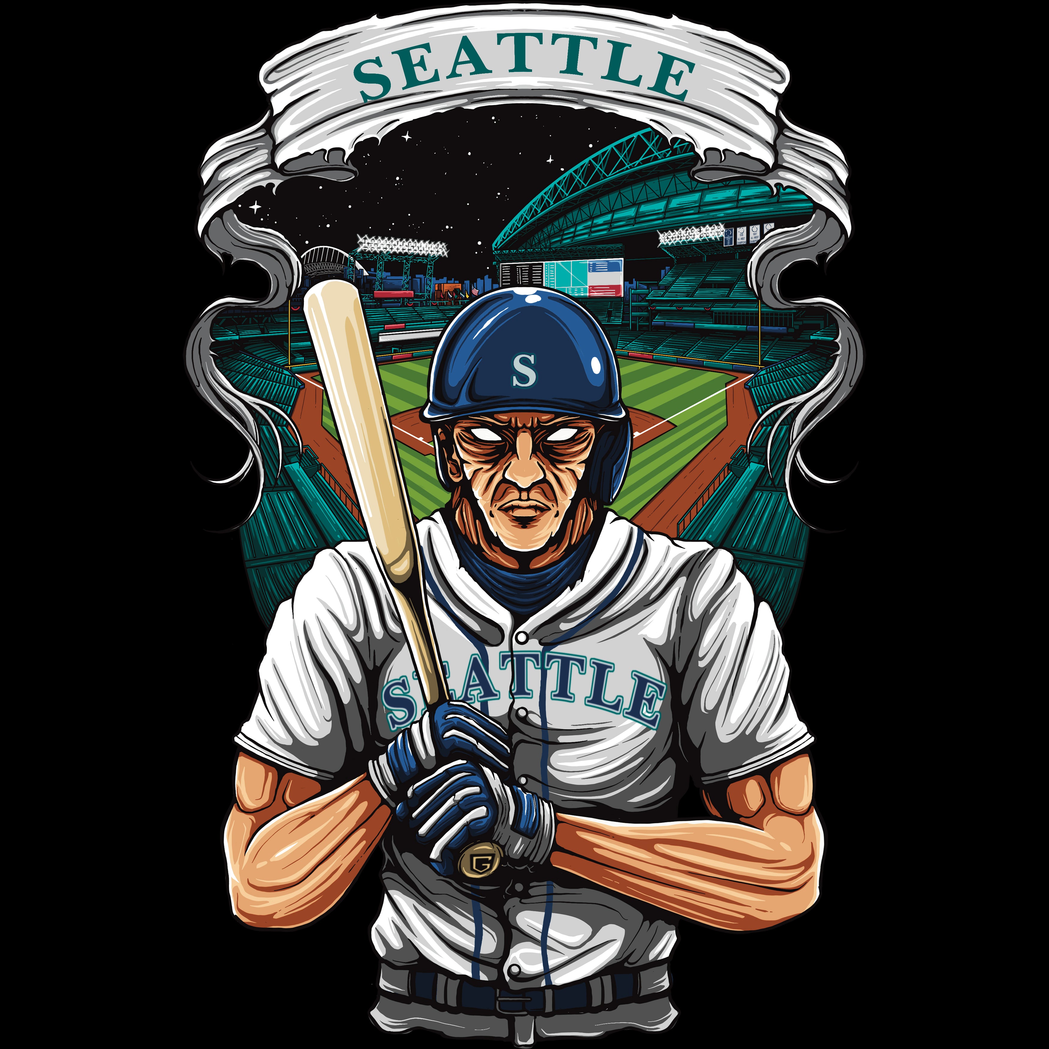 Seattle Baseball Men's Graphic Hoodie