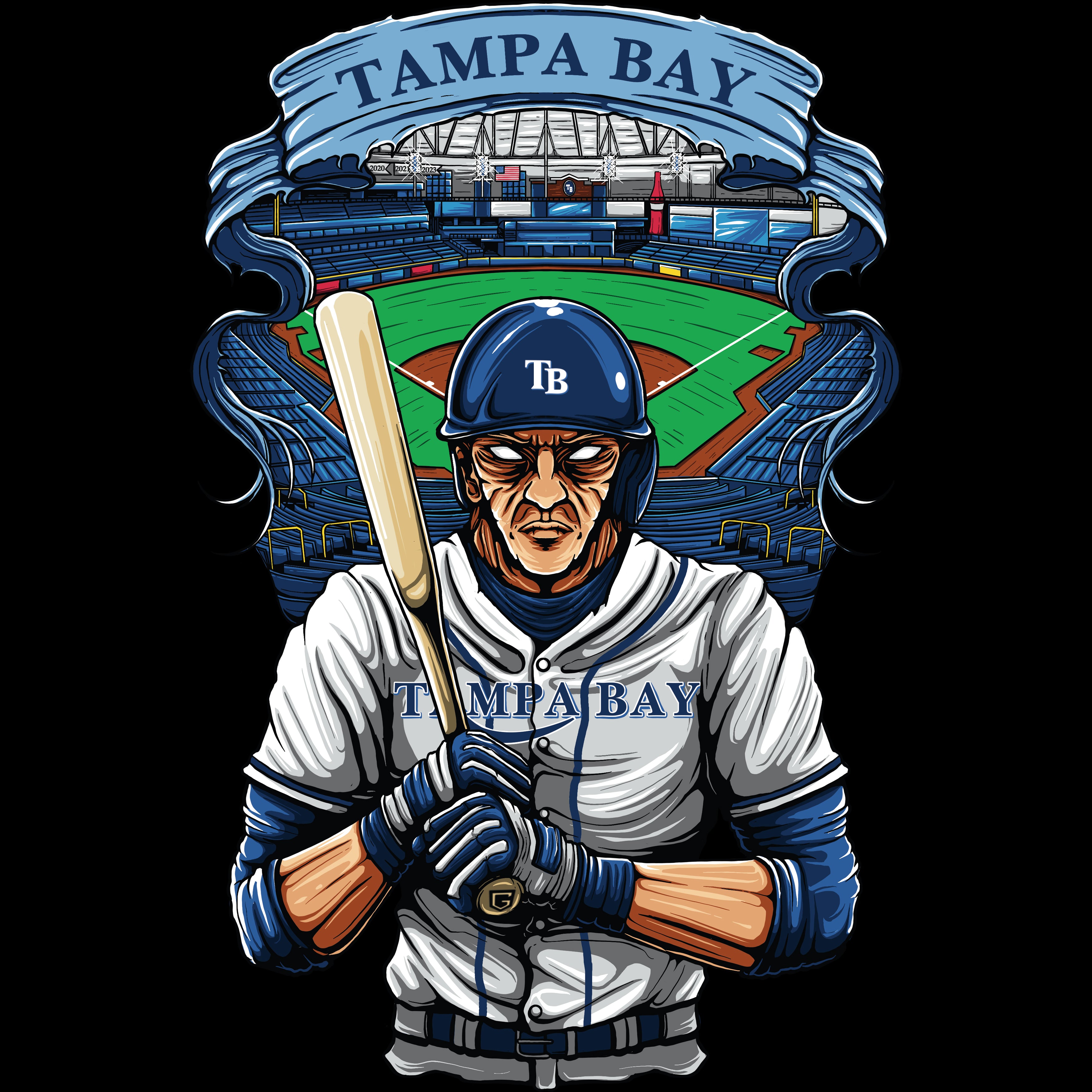 Tampa Bay Baseball Men's Graphic Hoodie