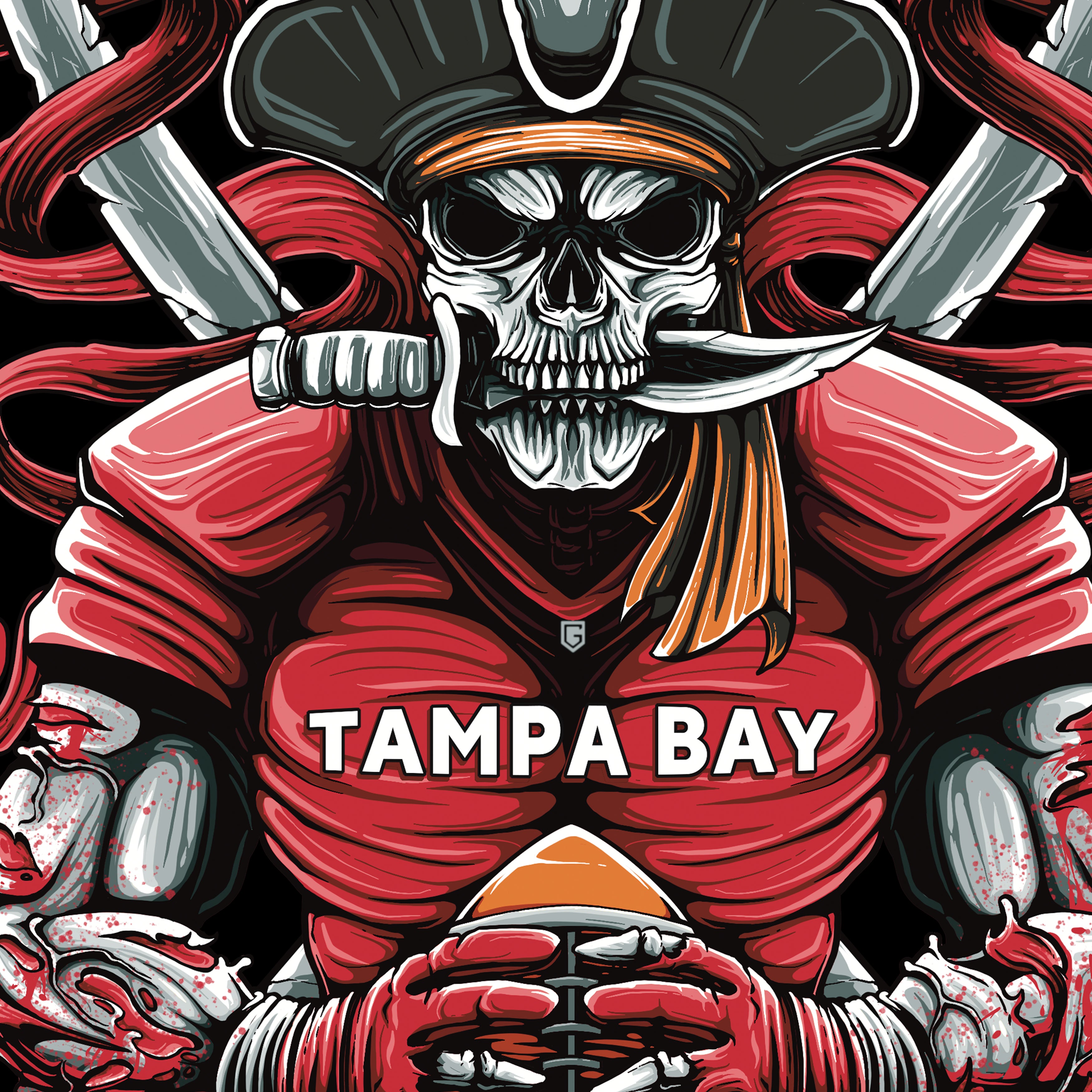 Tampa Bay Football Men's Graphic Hoodie