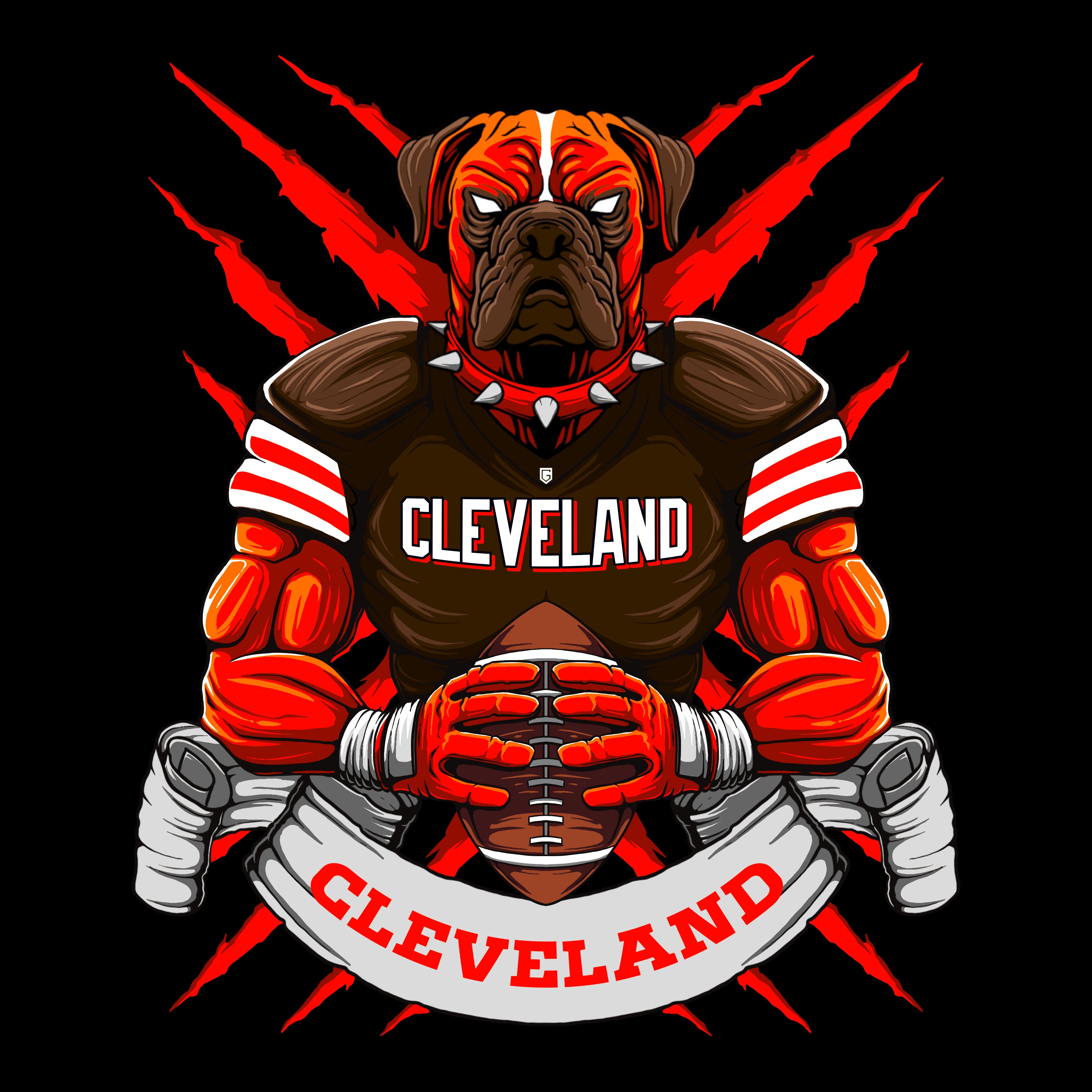 Cleveland Football Men's Graphic Hoodie