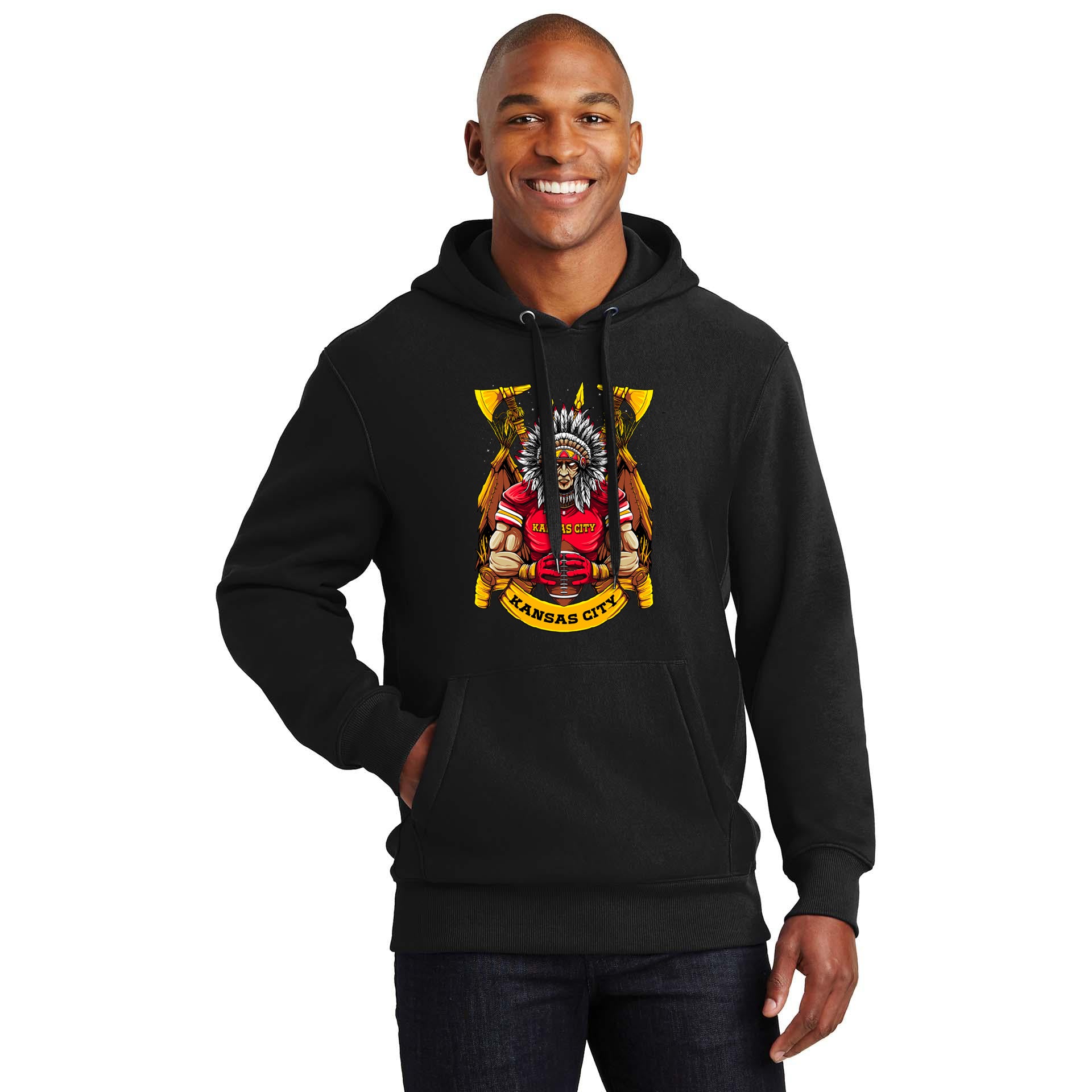 Kansas City Football Tomahawk Men's Graphic Hoodie