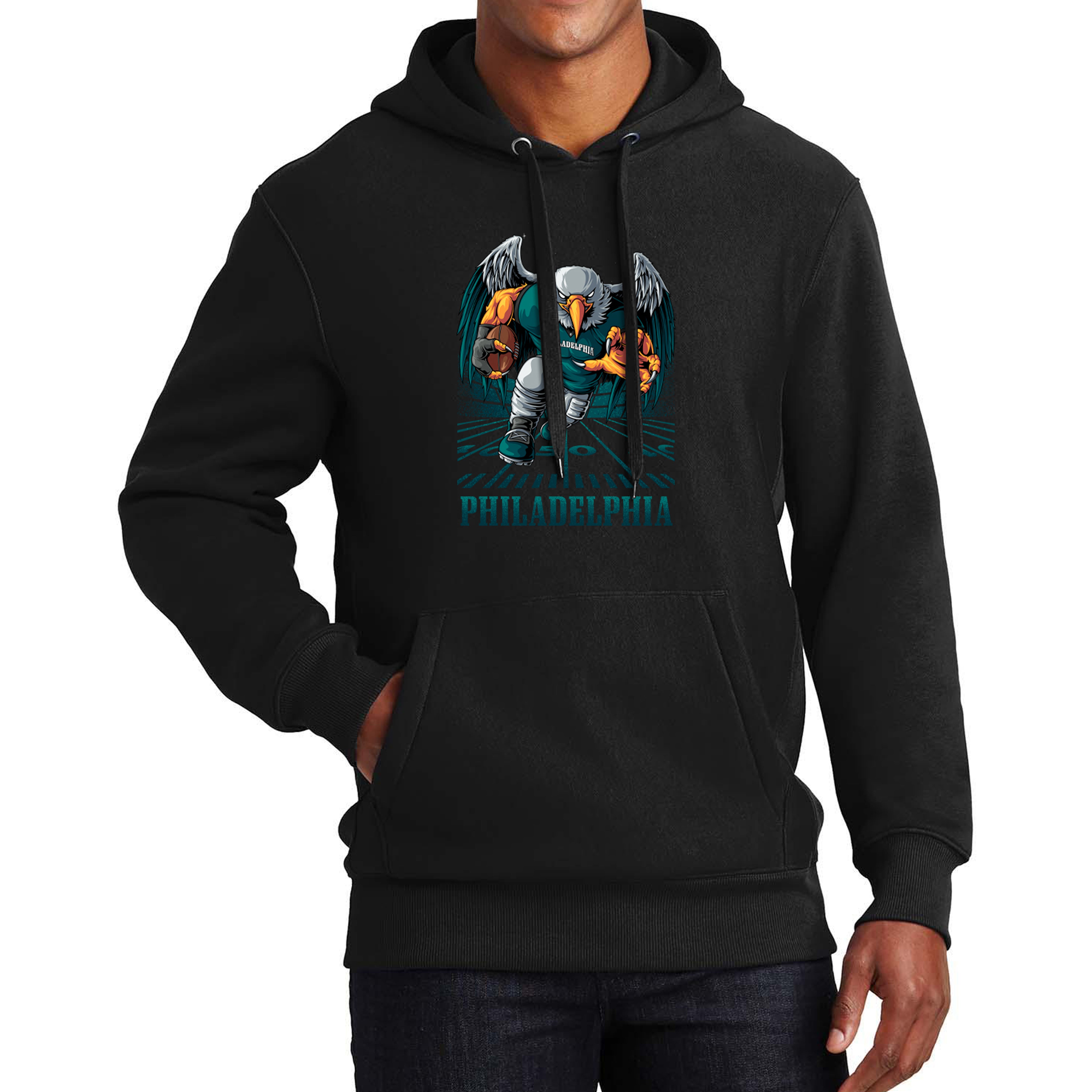 Philadelphia Football Rush Men's Graphic Hoodie