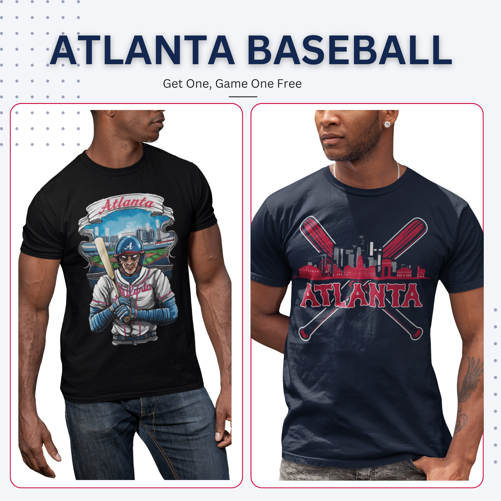 Atlanta Baseball Graphic Tee- 2-in-1 T-Shirt Deal