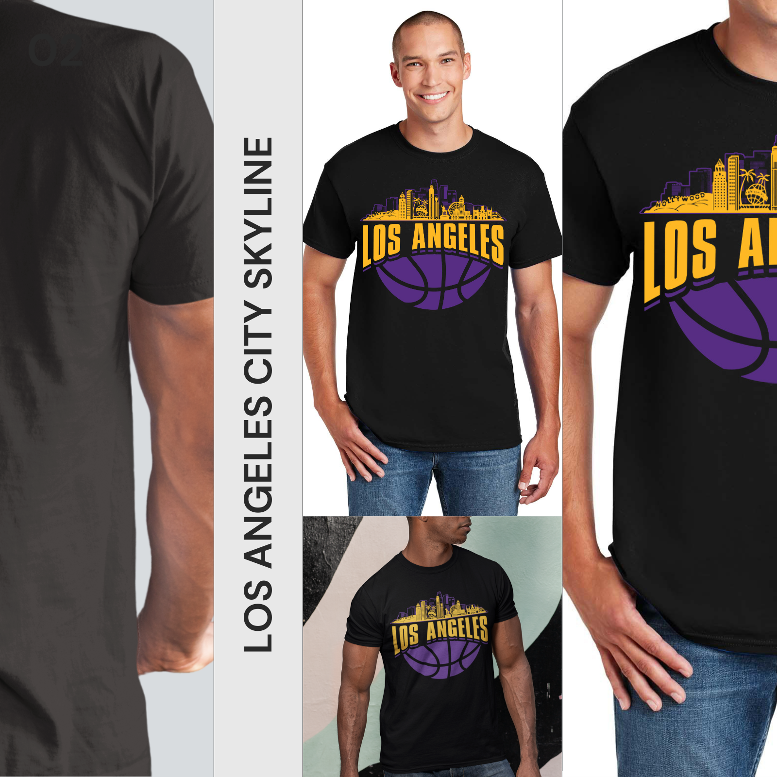 Los Angeles Basketball Graphic Tee- 2-in-1 T-Shirt Deal