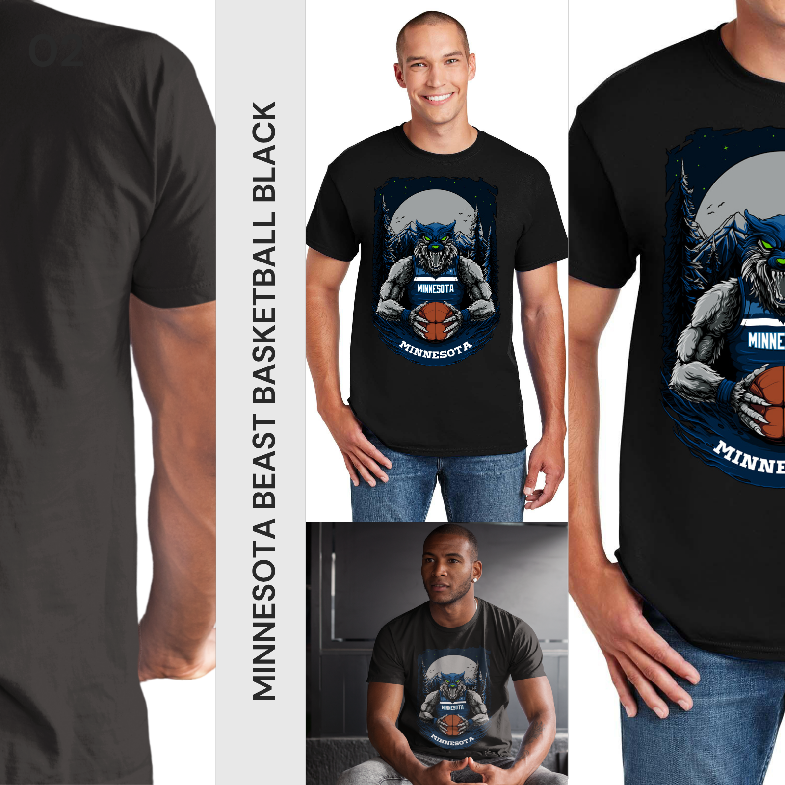 Minnesota Basketball 4-Pack Shirt Bundle – Black & Navy