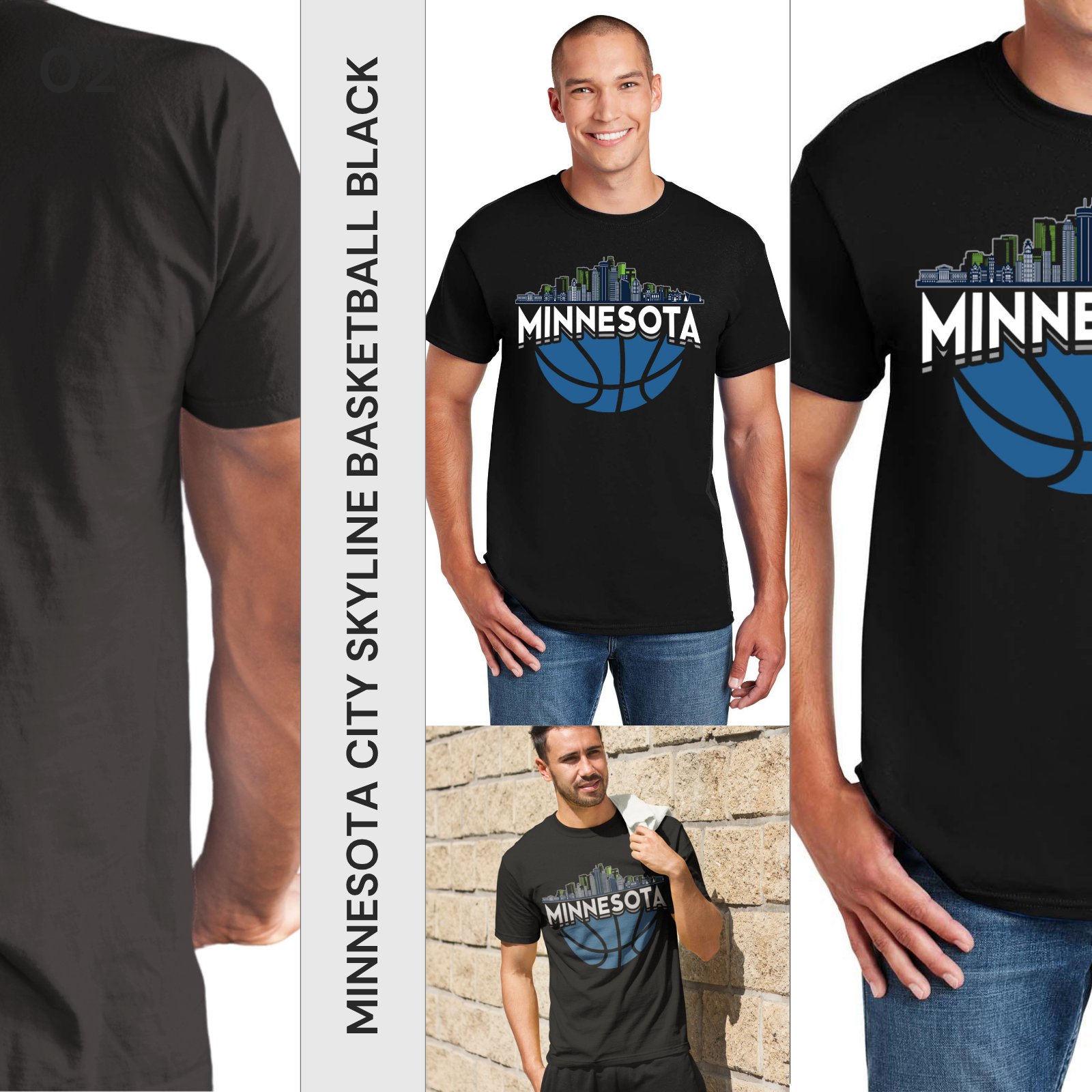 Minnesota Basketball 4-Pack Shirt Bundle – Black & Navy