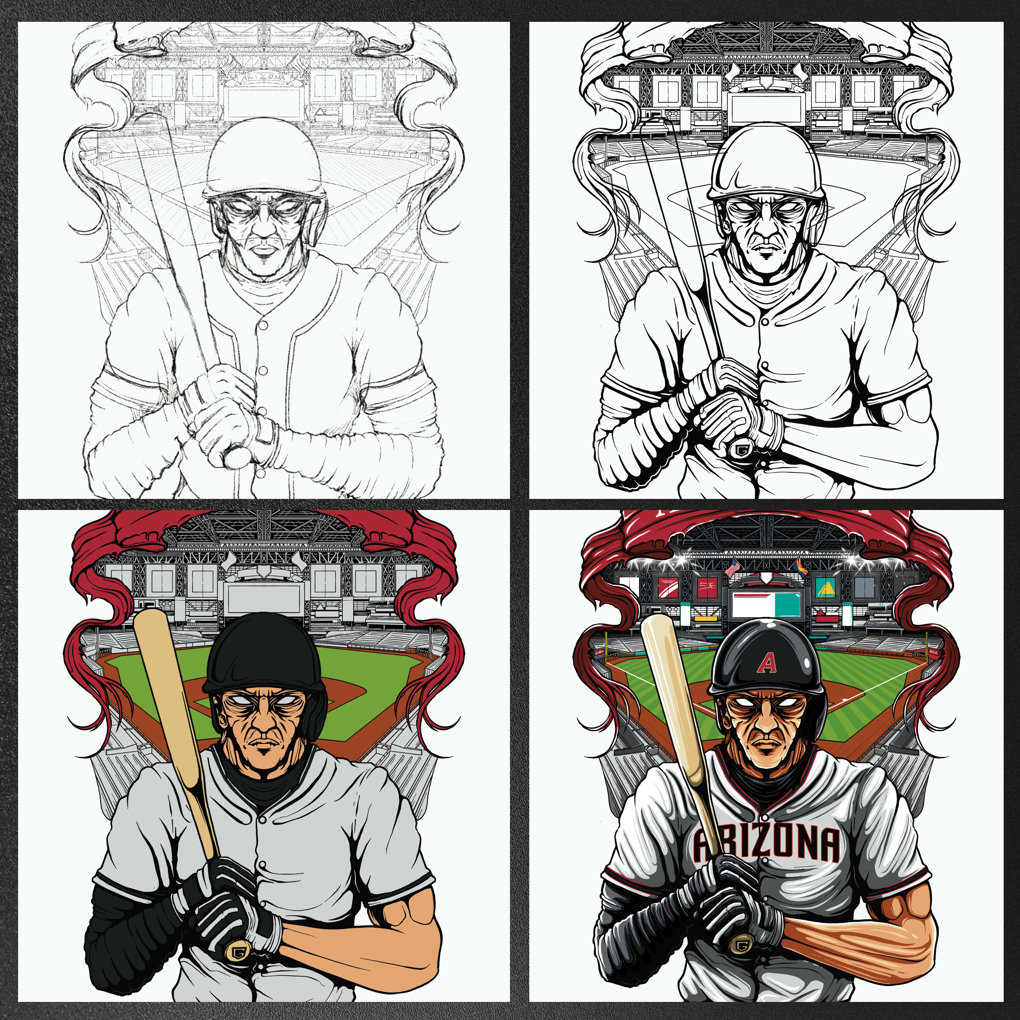 Arizona Baseball Long Sleeve Men's T-Shirt