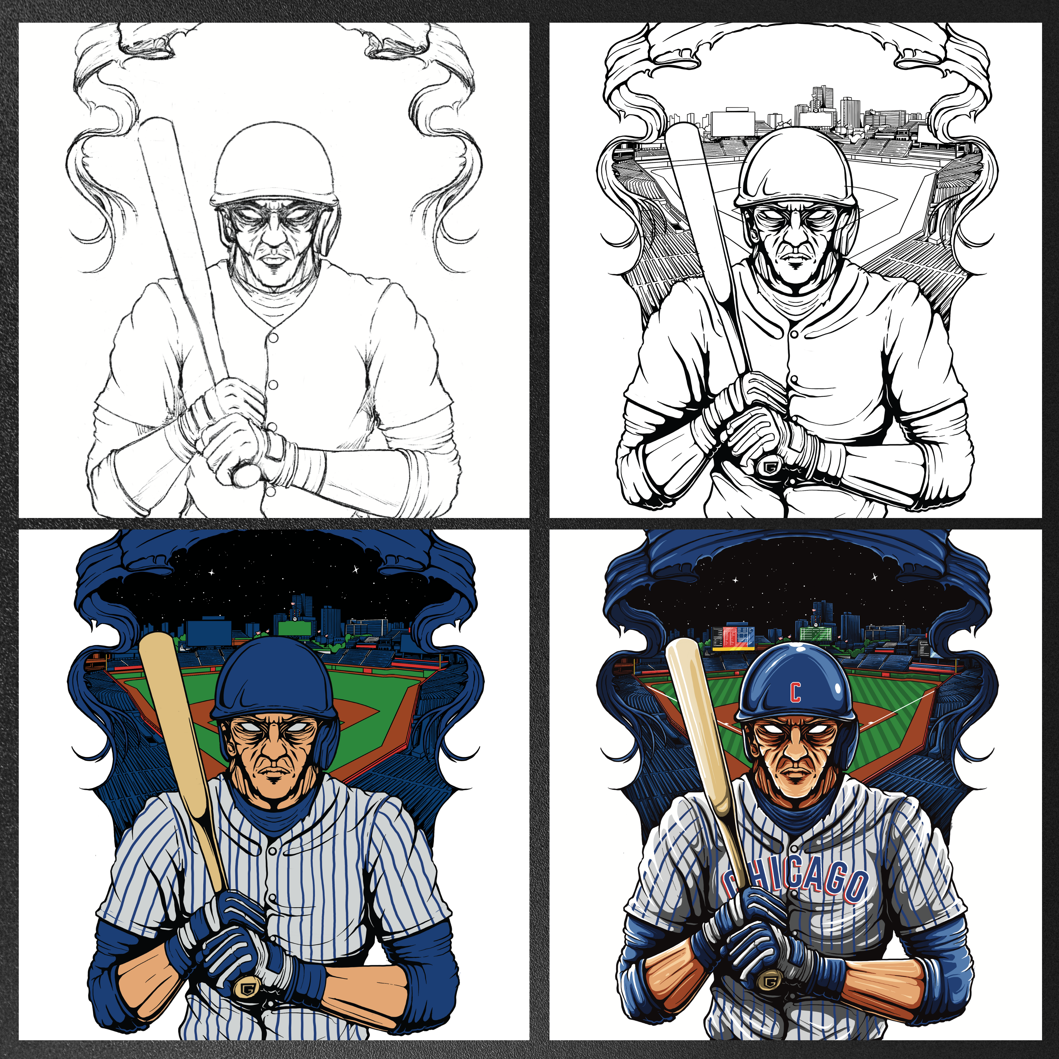 Chicago Baseball Men's Graphic Sweatshirt