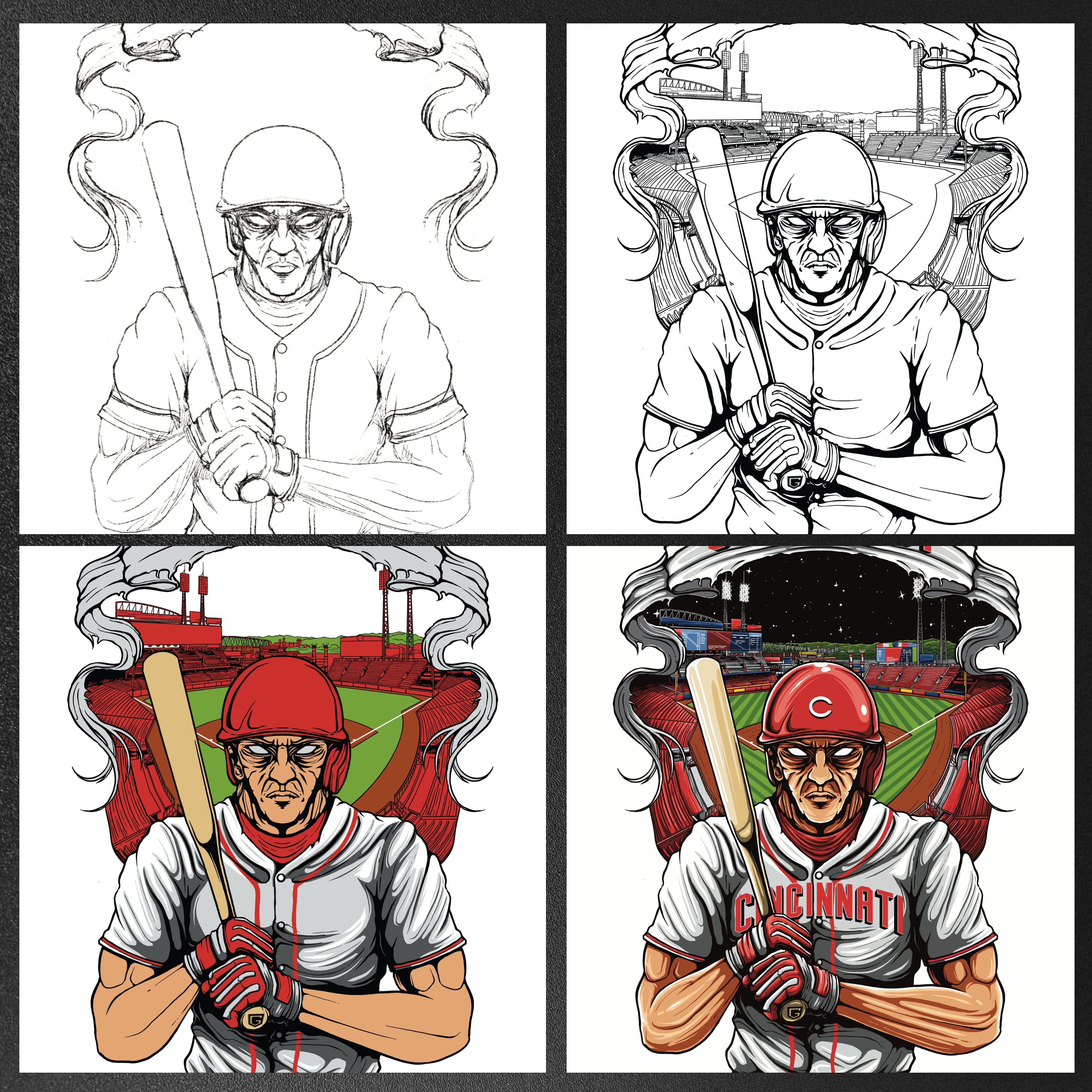 Cincinnati Baseball Men's Graphic Hoodie