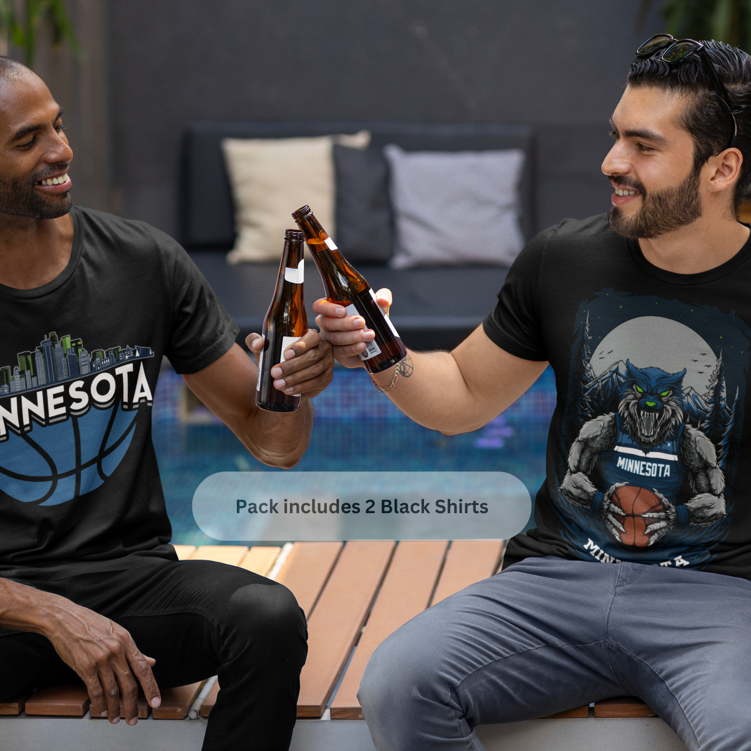 Minnesota Basketball 2-Pack Shirt Bundle – Black