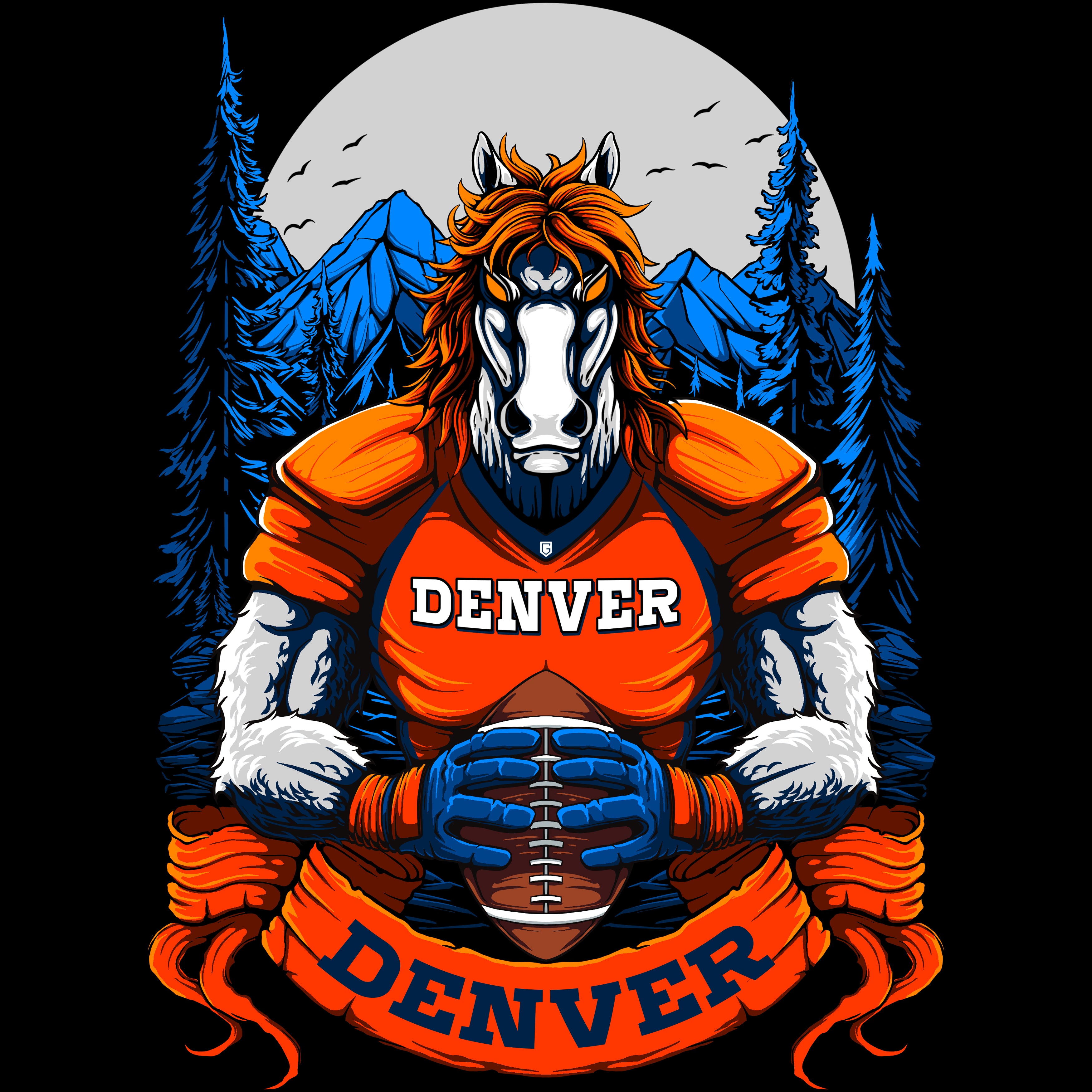 Denver Football Long Sleeve Men's T-Shirt