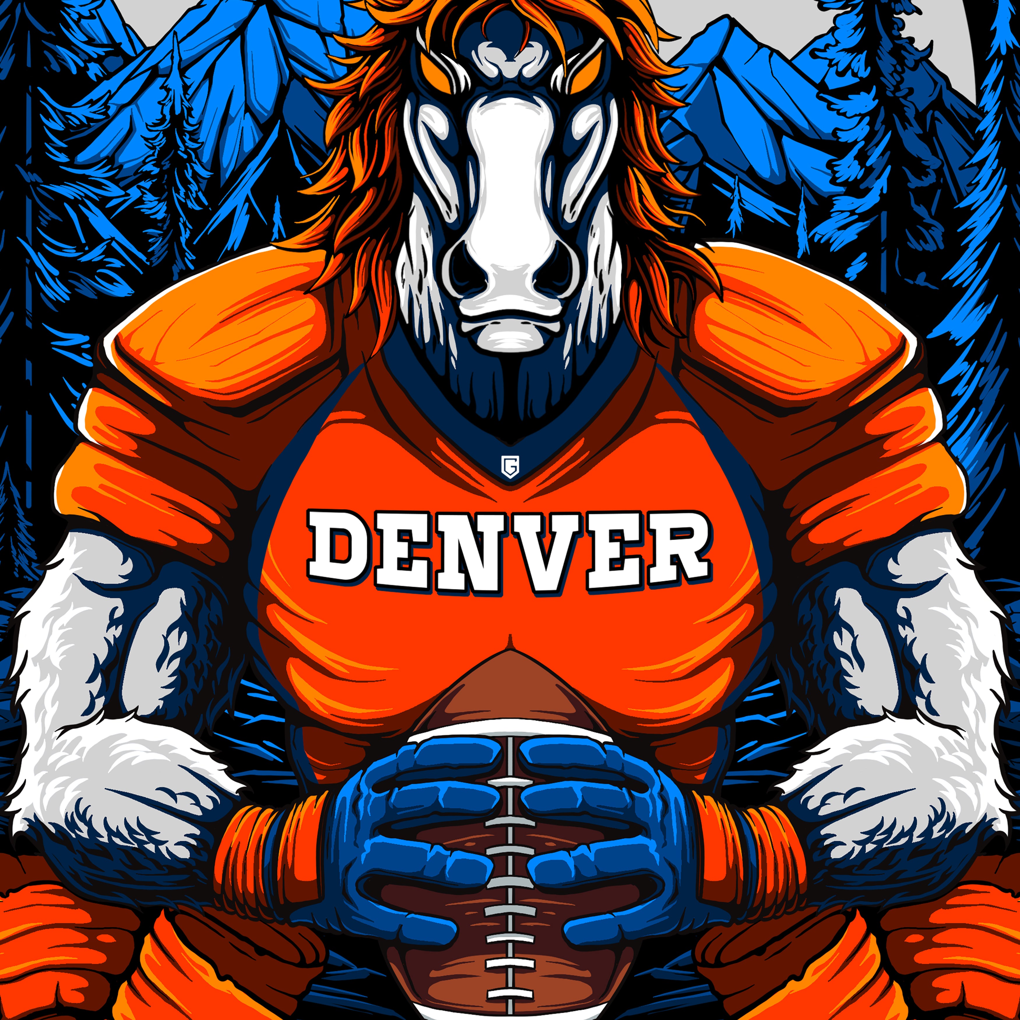 Denver Football Long Sleeve Men's T-Shirt