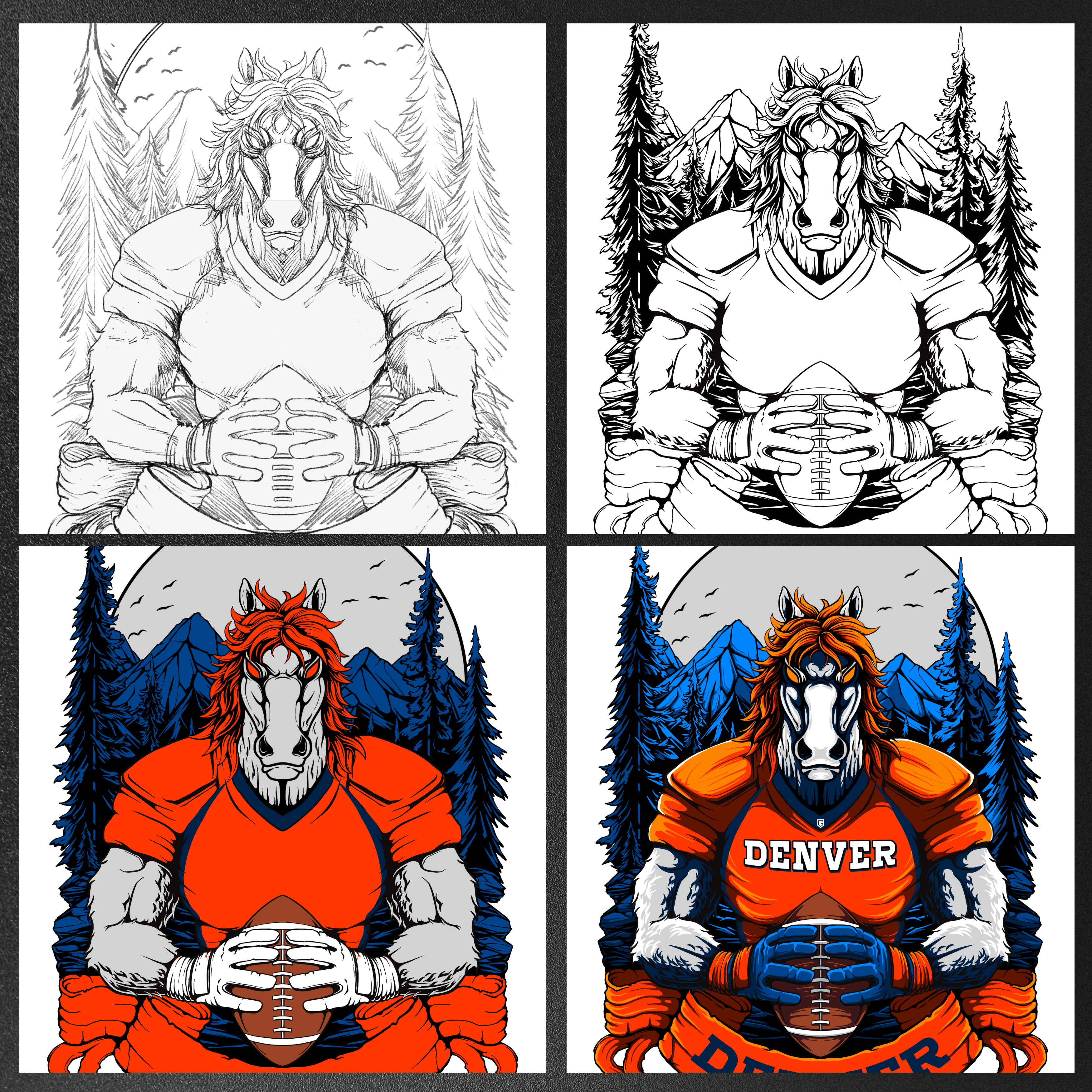 Denver Football Long Sleeve Men's T-Shirt
