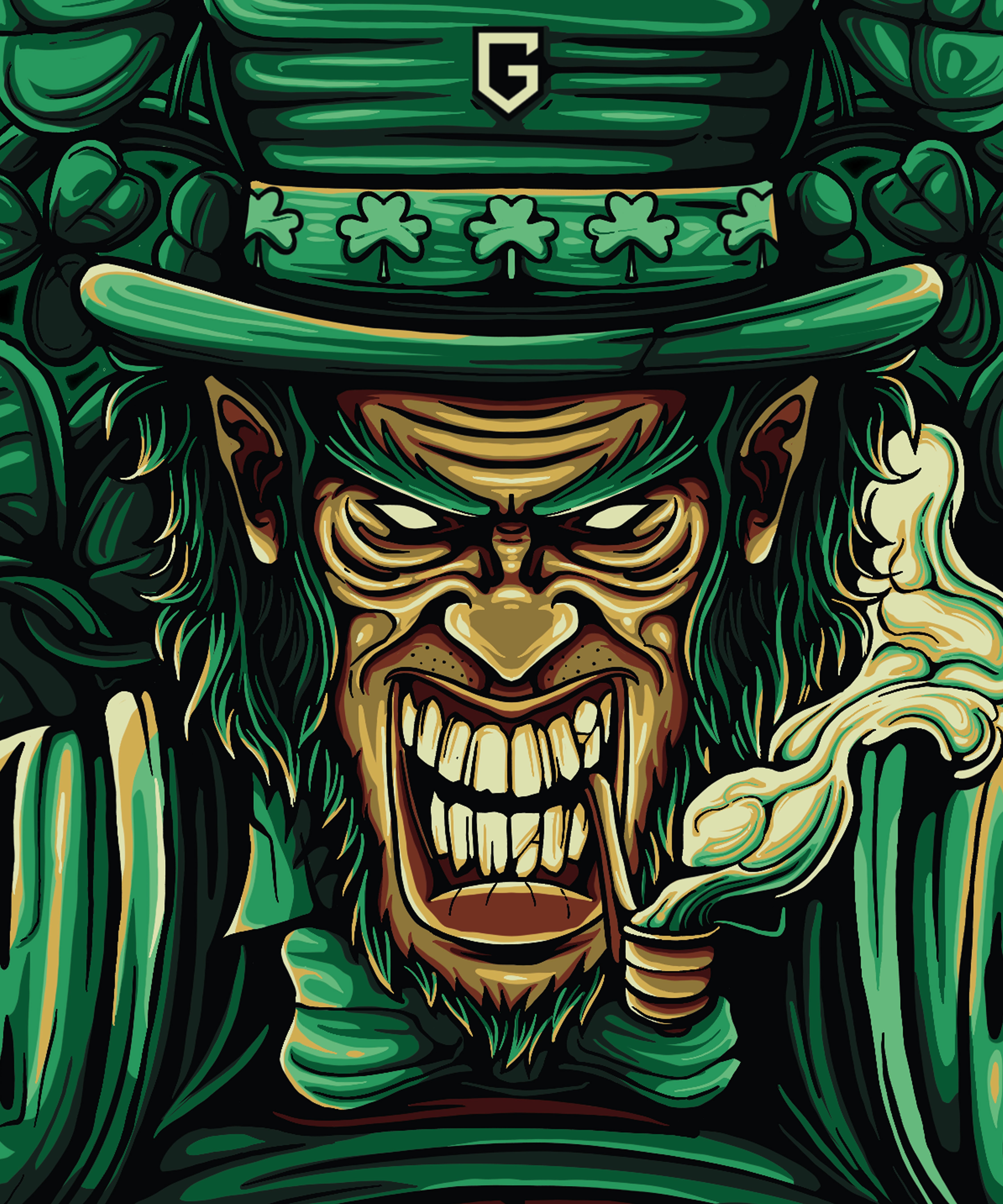 Boston Leprechaun Basketball Long Sleeve Men's T-Shirt