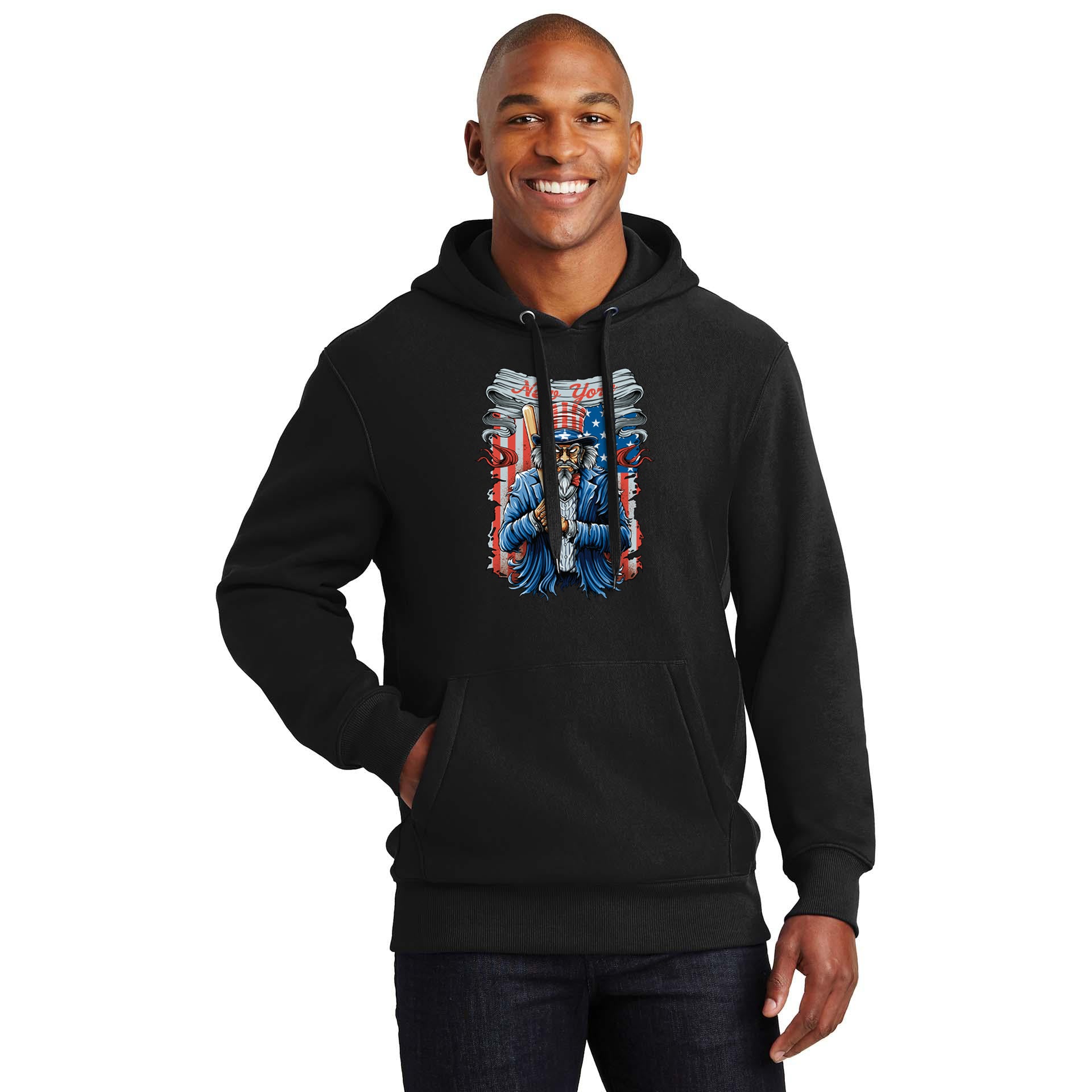 New York Uncle Sam Baseball Men's Graphic Hoodie