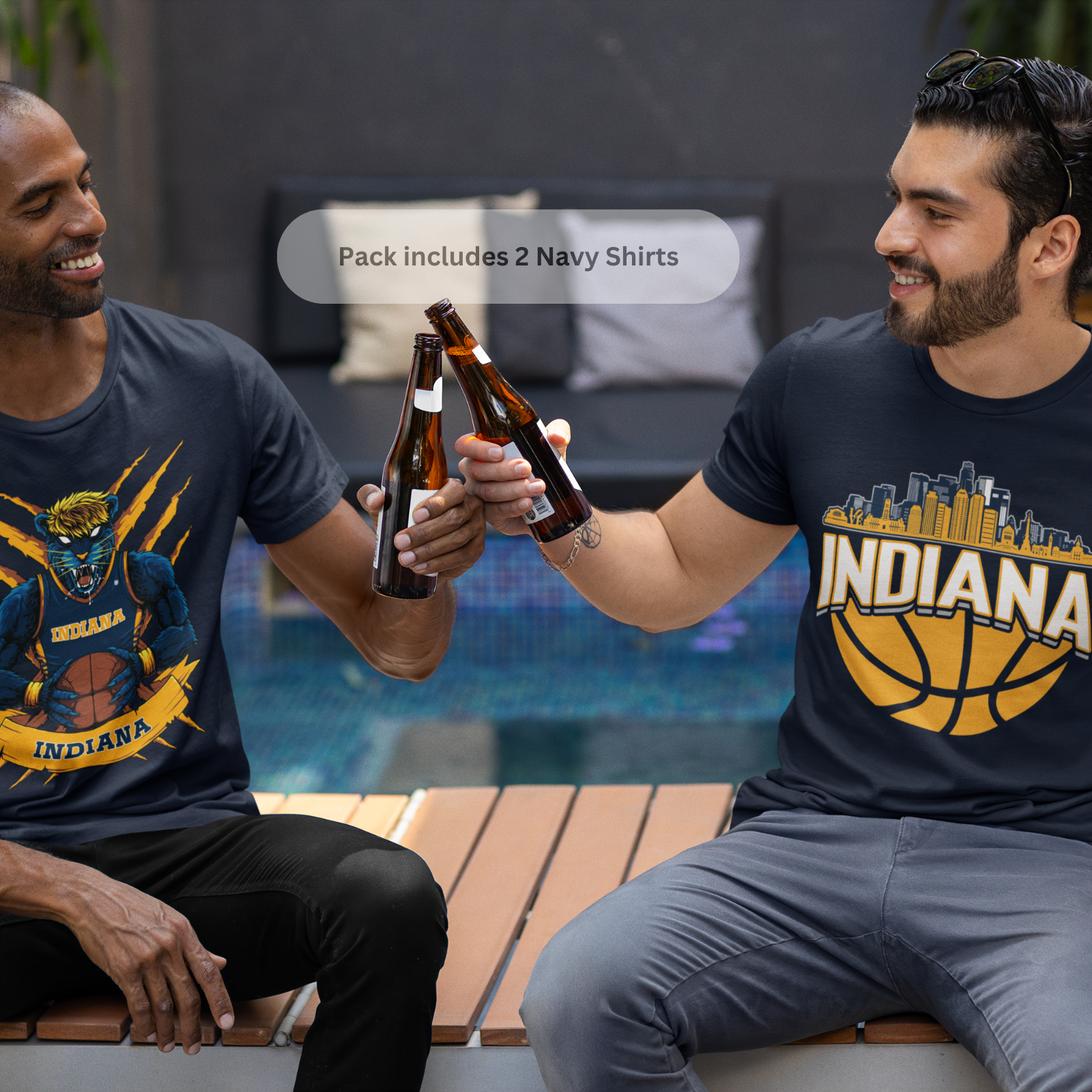 Indiana Basketball 2-Pack Shirt Bundle – Navy