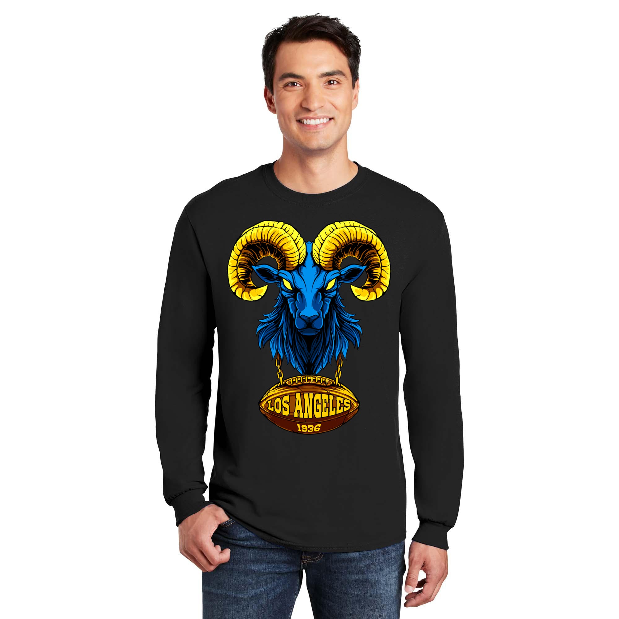 Los Angeles Chain Football Long Sleeve Men's T-Shirt