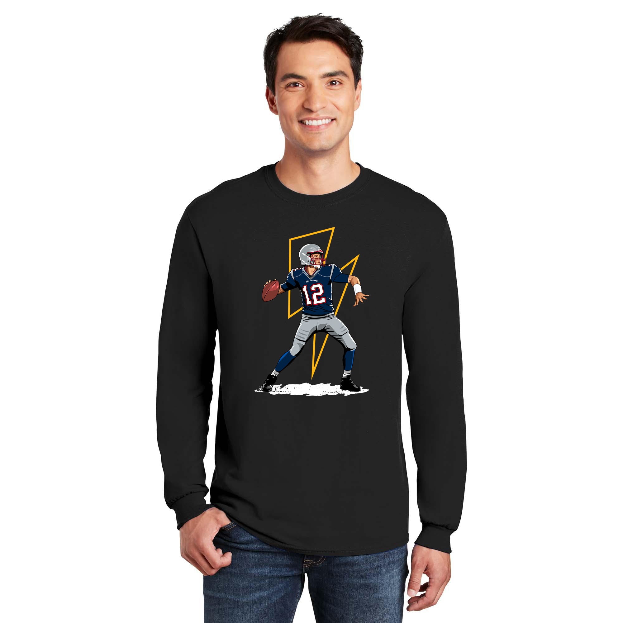 New England Football Quaterback Long Sleeve Men's T-Shirt