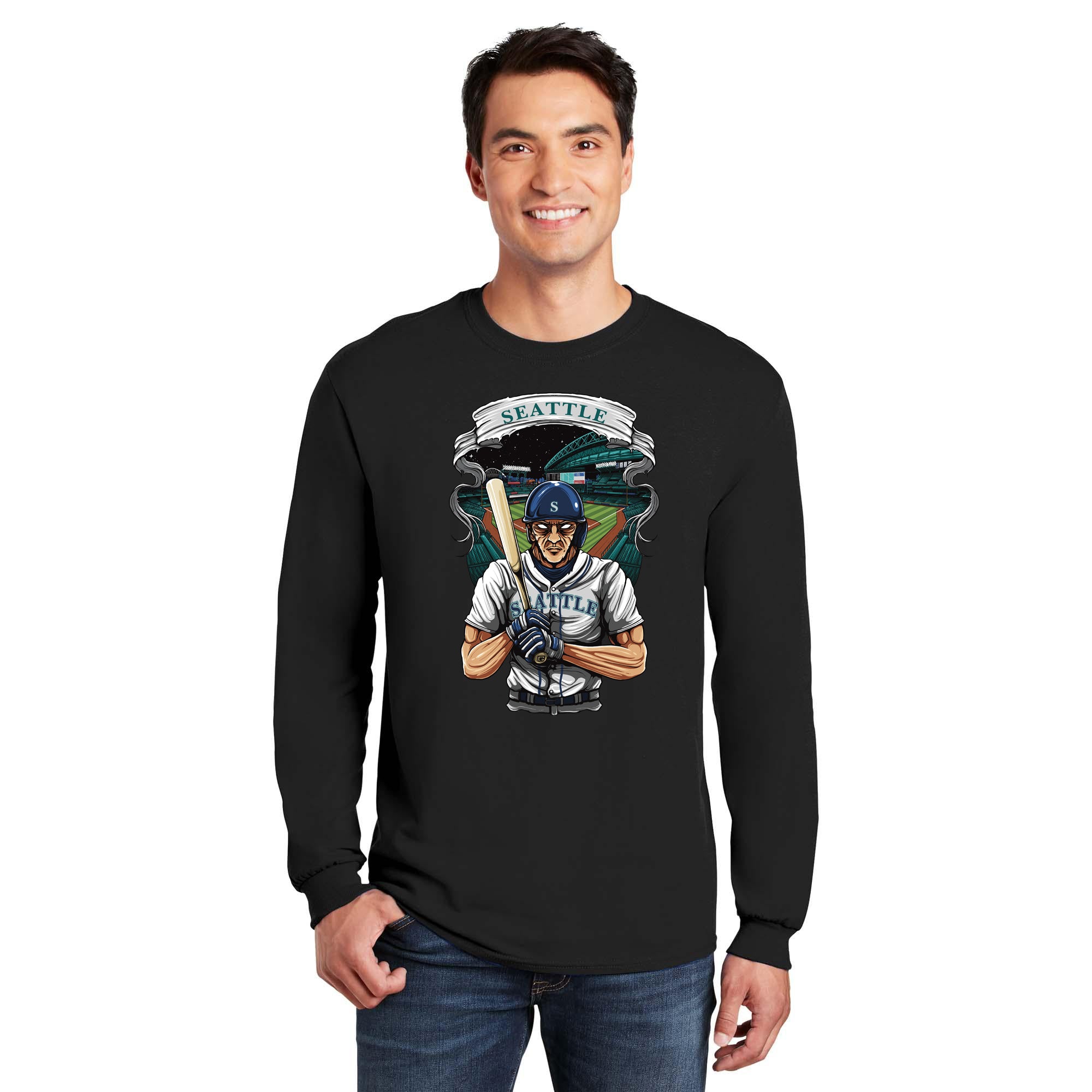 Seattle Baseball Long Sleeve Men's T-Shirt