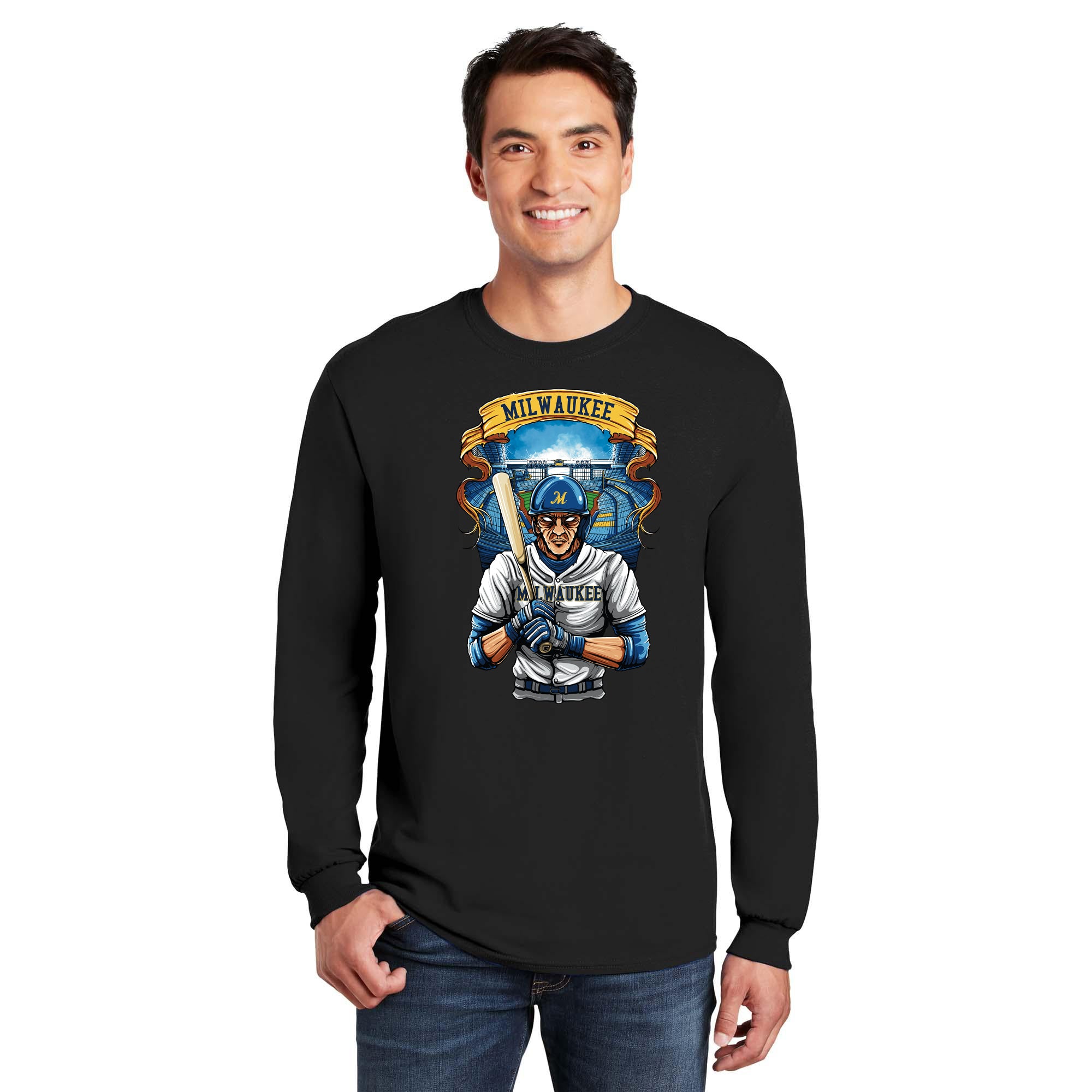 Milwaukee Baseball Long Sleeve Men's T-Shirt