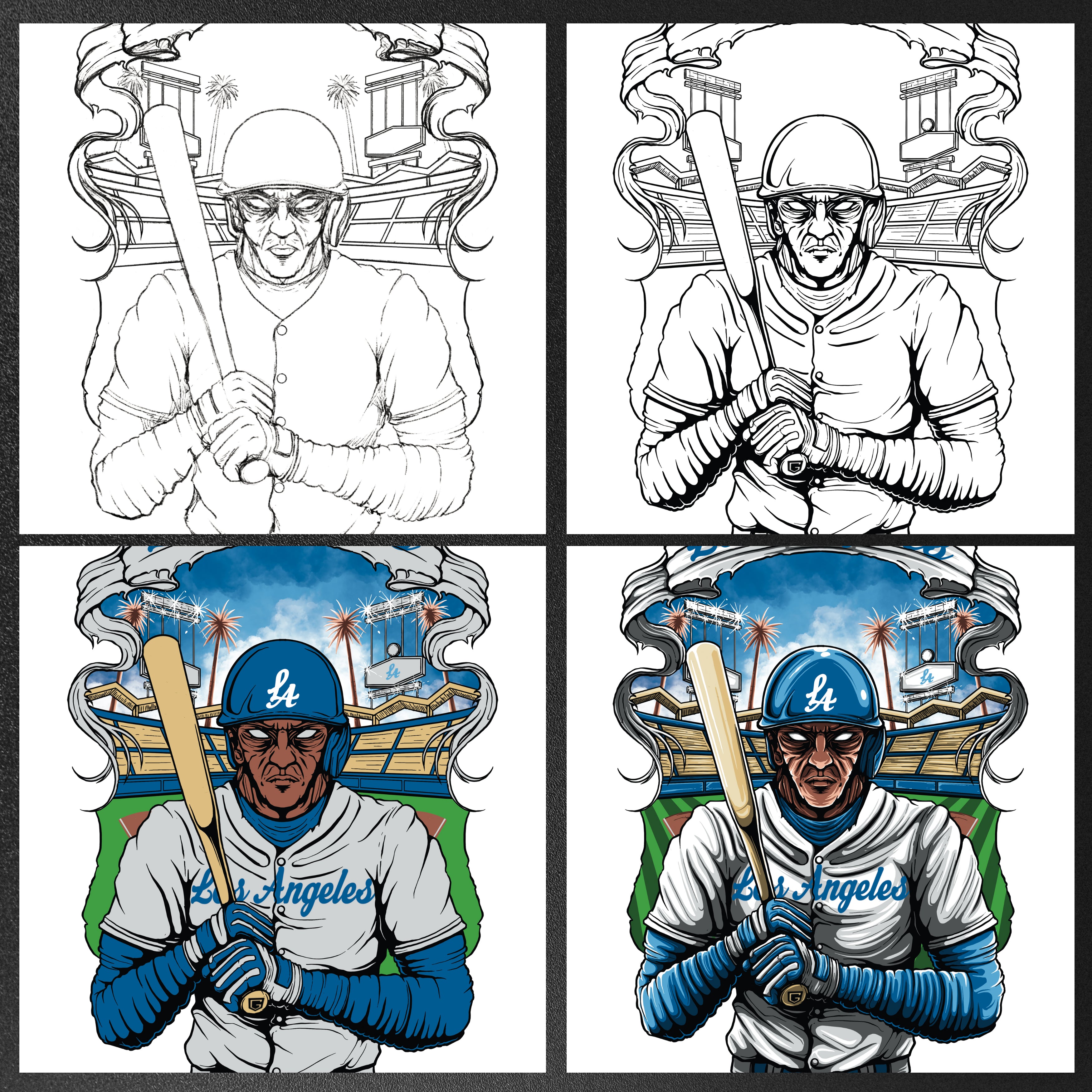 Los Angeles Baseball Men's Graphic Sweatshirt