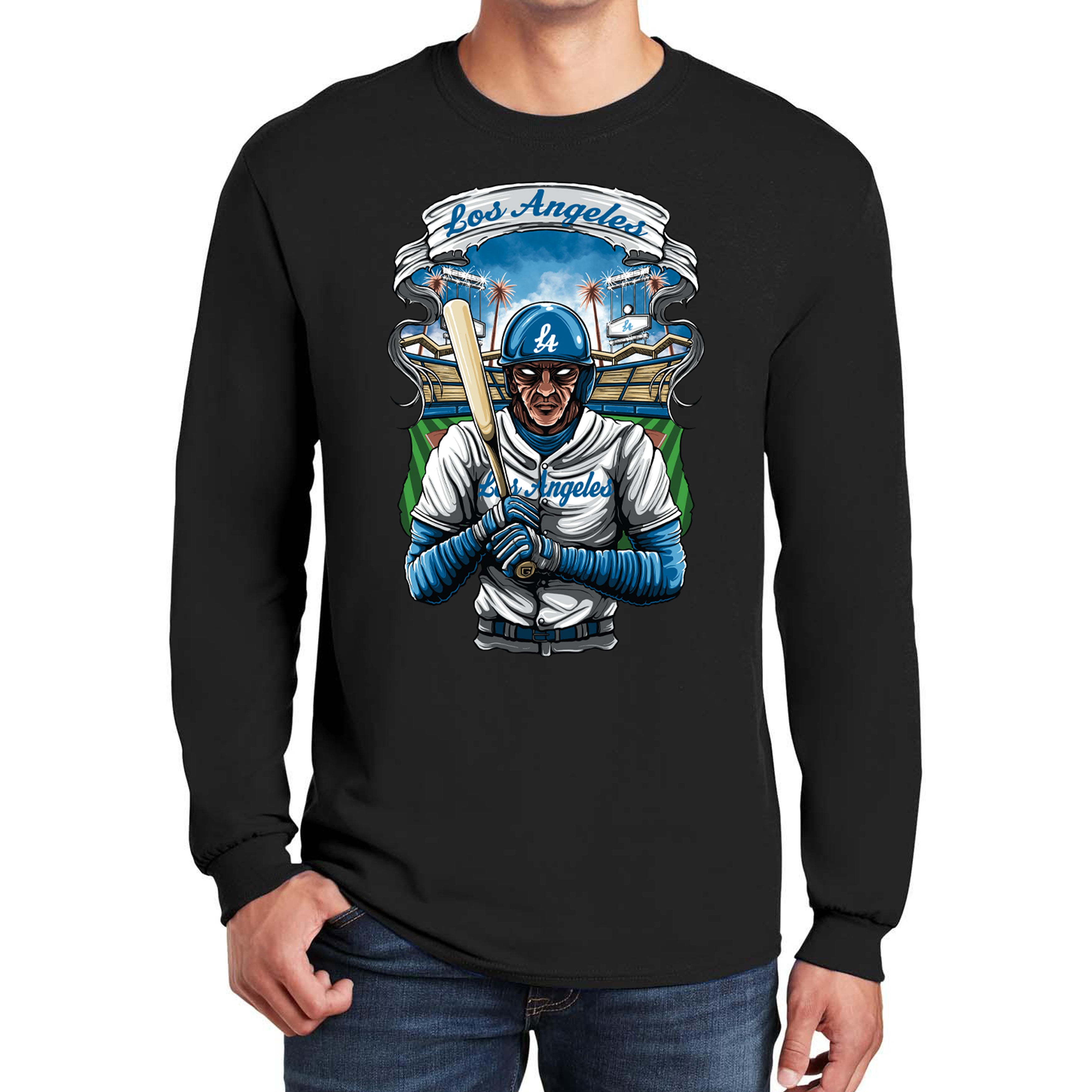 Los Angeles Baseball Long Sleeve Men's T-Shirt