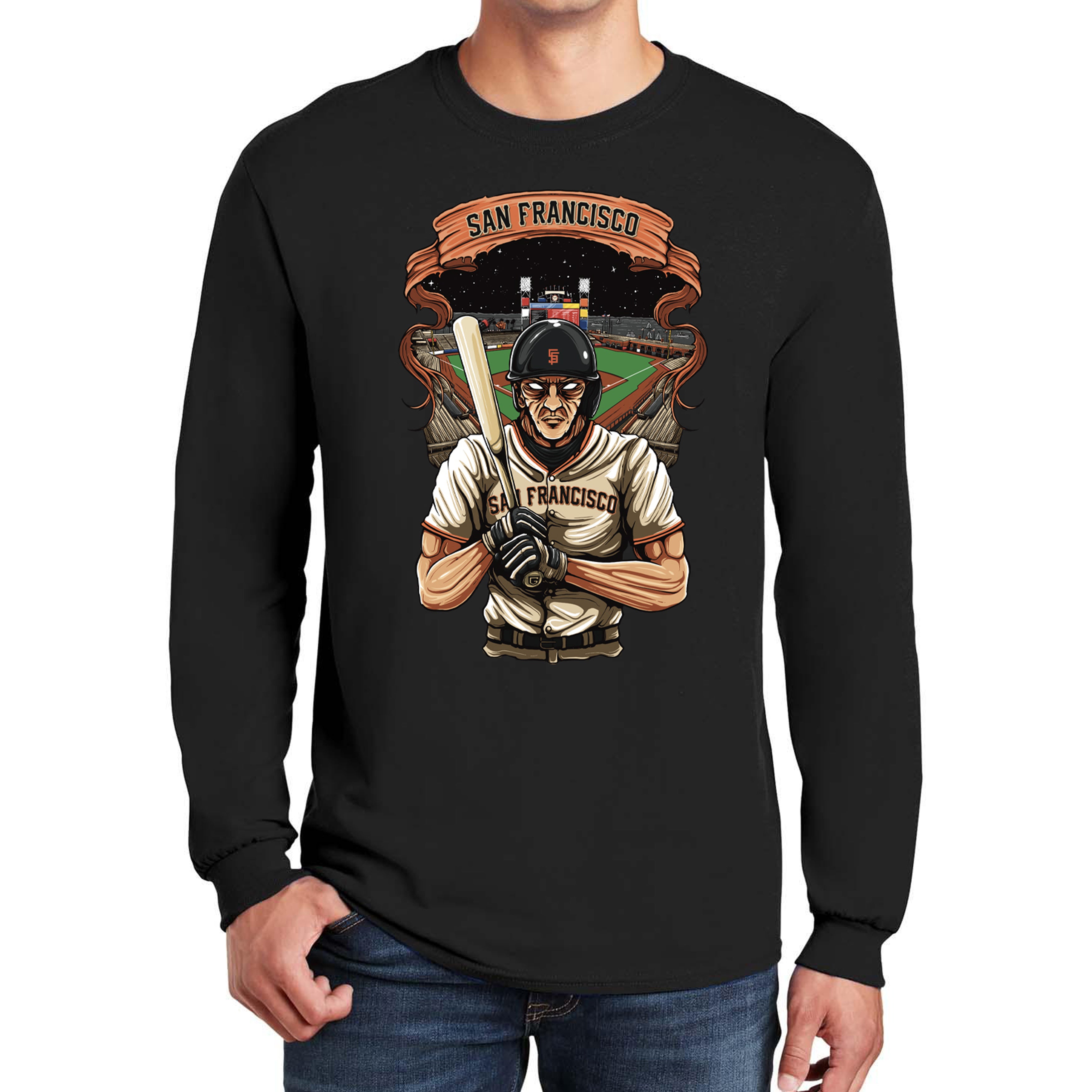 San Francisco Baseball Long Sleeve Men's T-Shirt