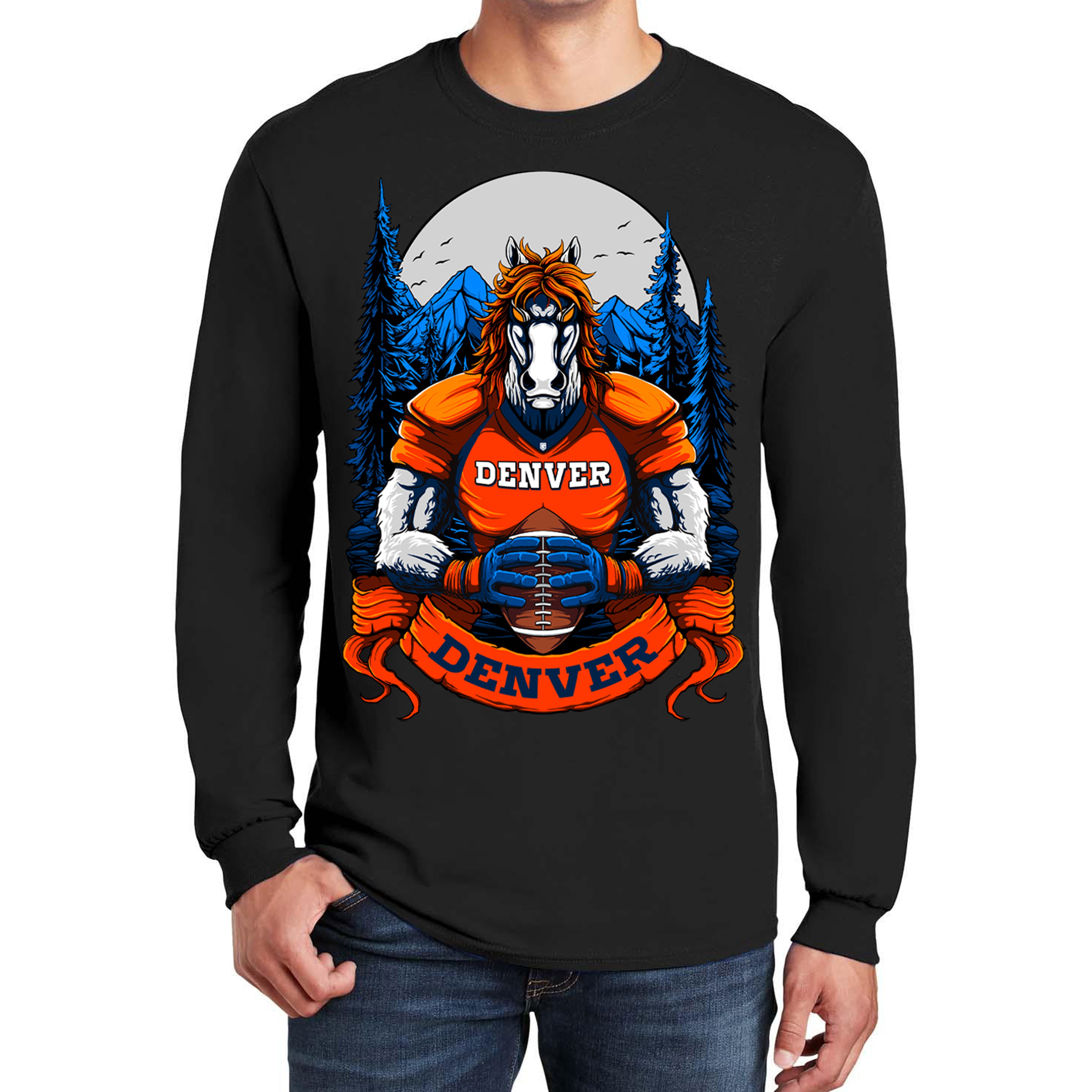 Denver Football Long Sleeve Men's T-Shirt