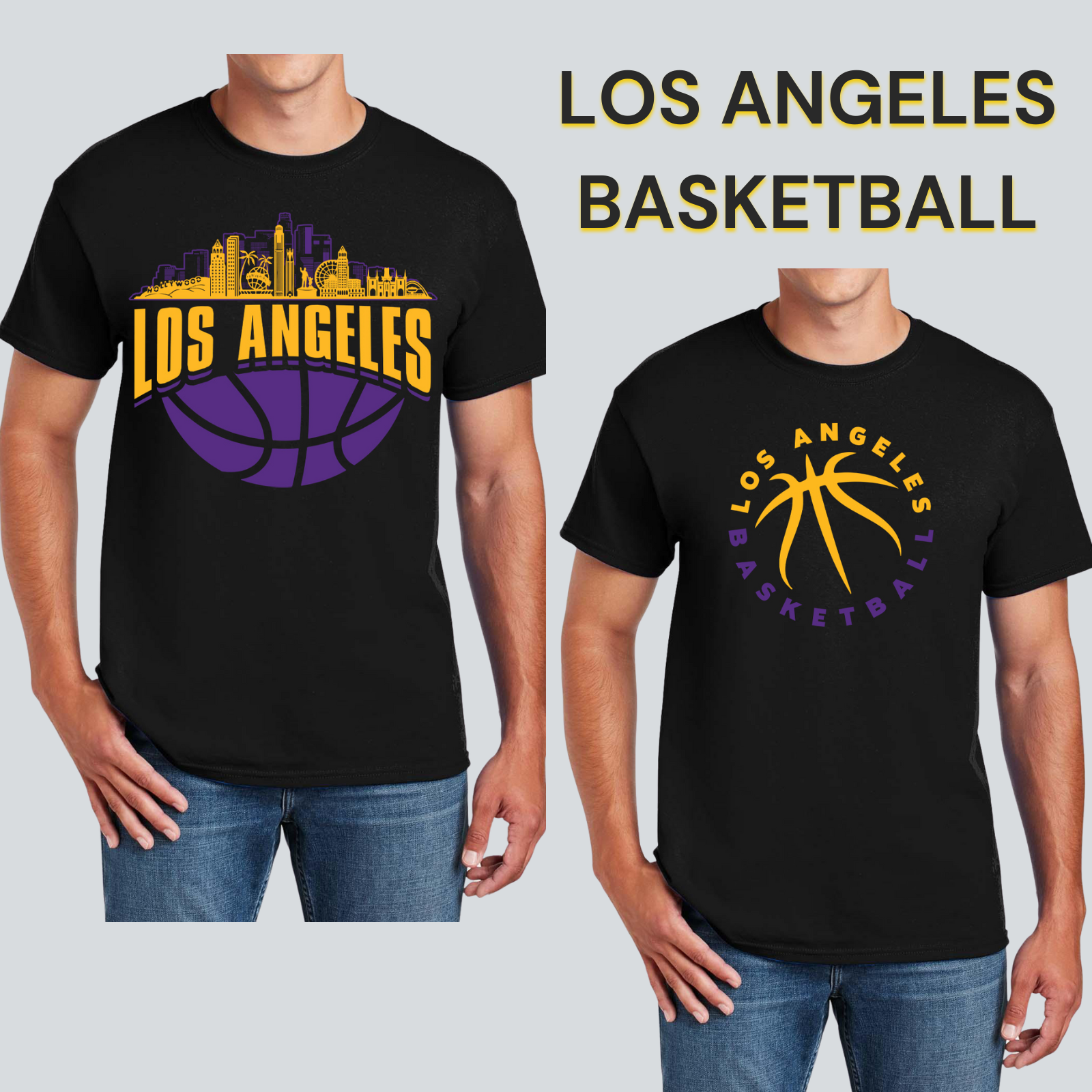 Los Angeles Basketball Graphic Tee- 2-in-1 T-Shirt Deal