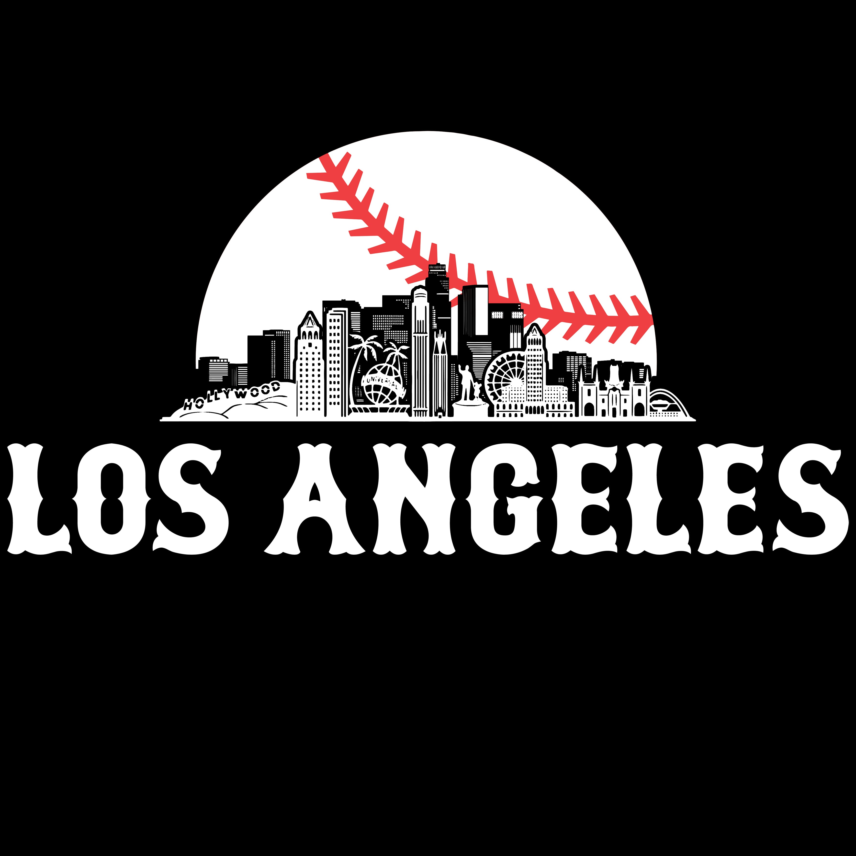 Los Angeles Baseball Sunset Men's Graphic Hoodie