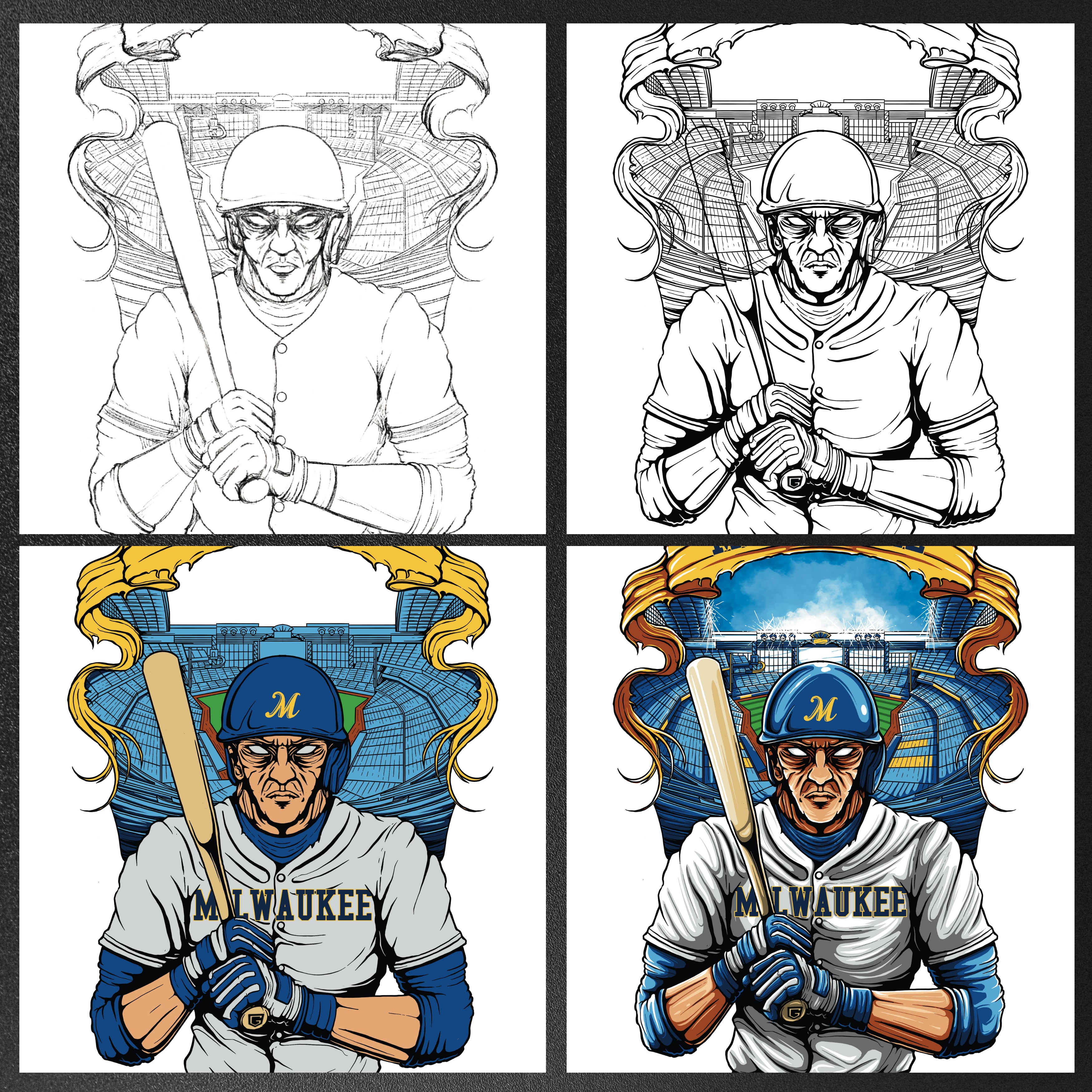 Milwaukee Baseball Men's Graphic Hoodie