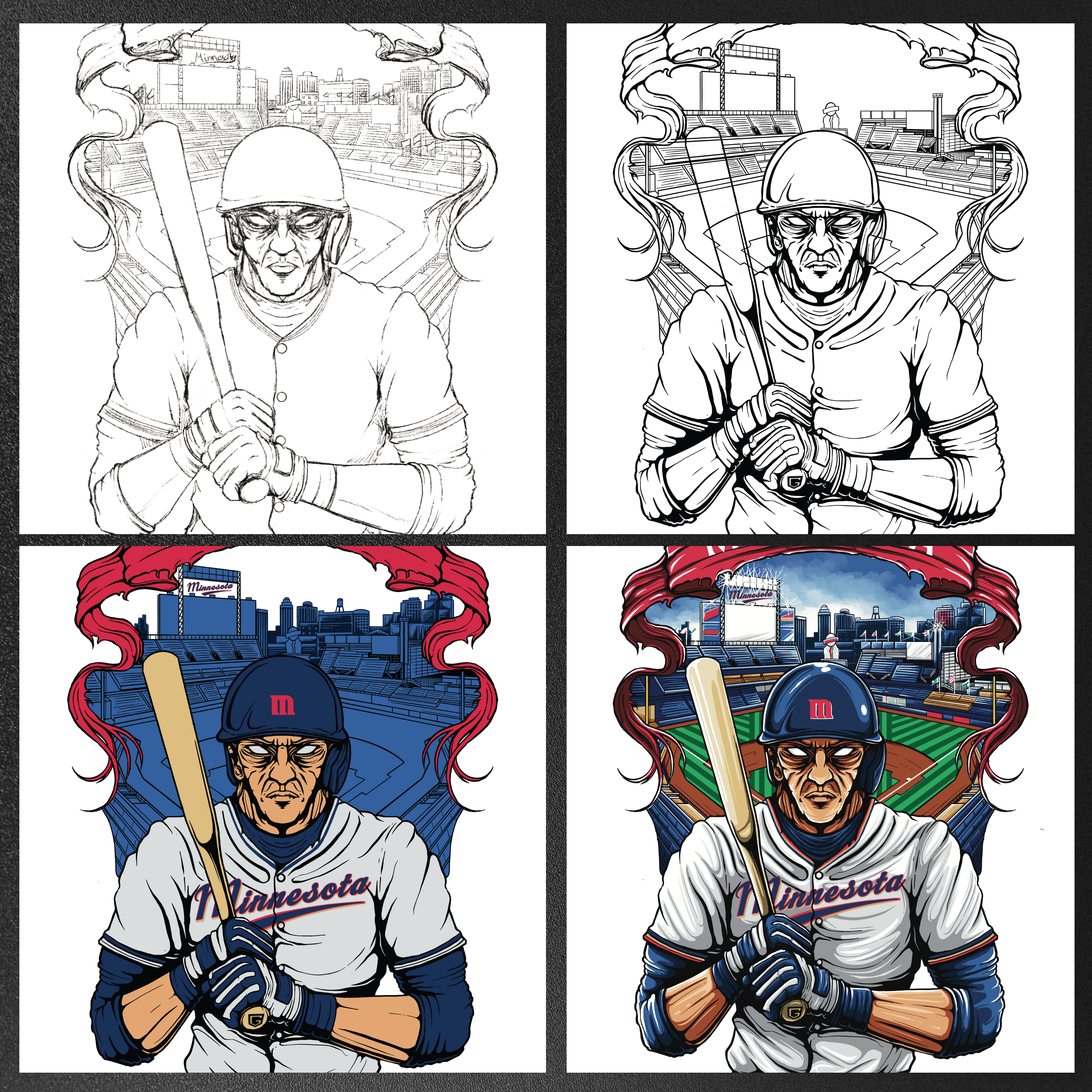 Minnesota Baseball Men's Graphic Sweatshirt