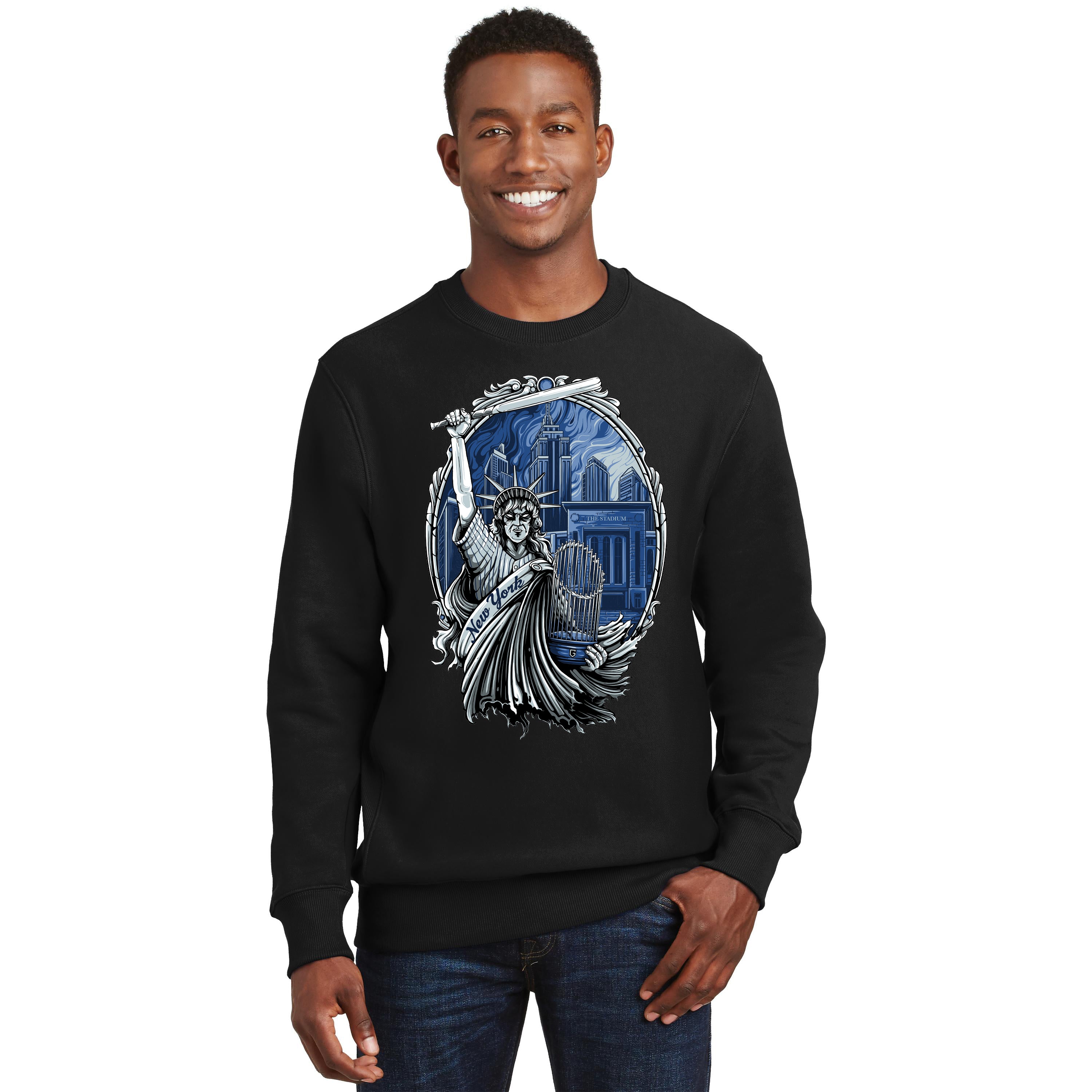 New York Baseball Lady Liberty Men's Graphic Sweatshirt