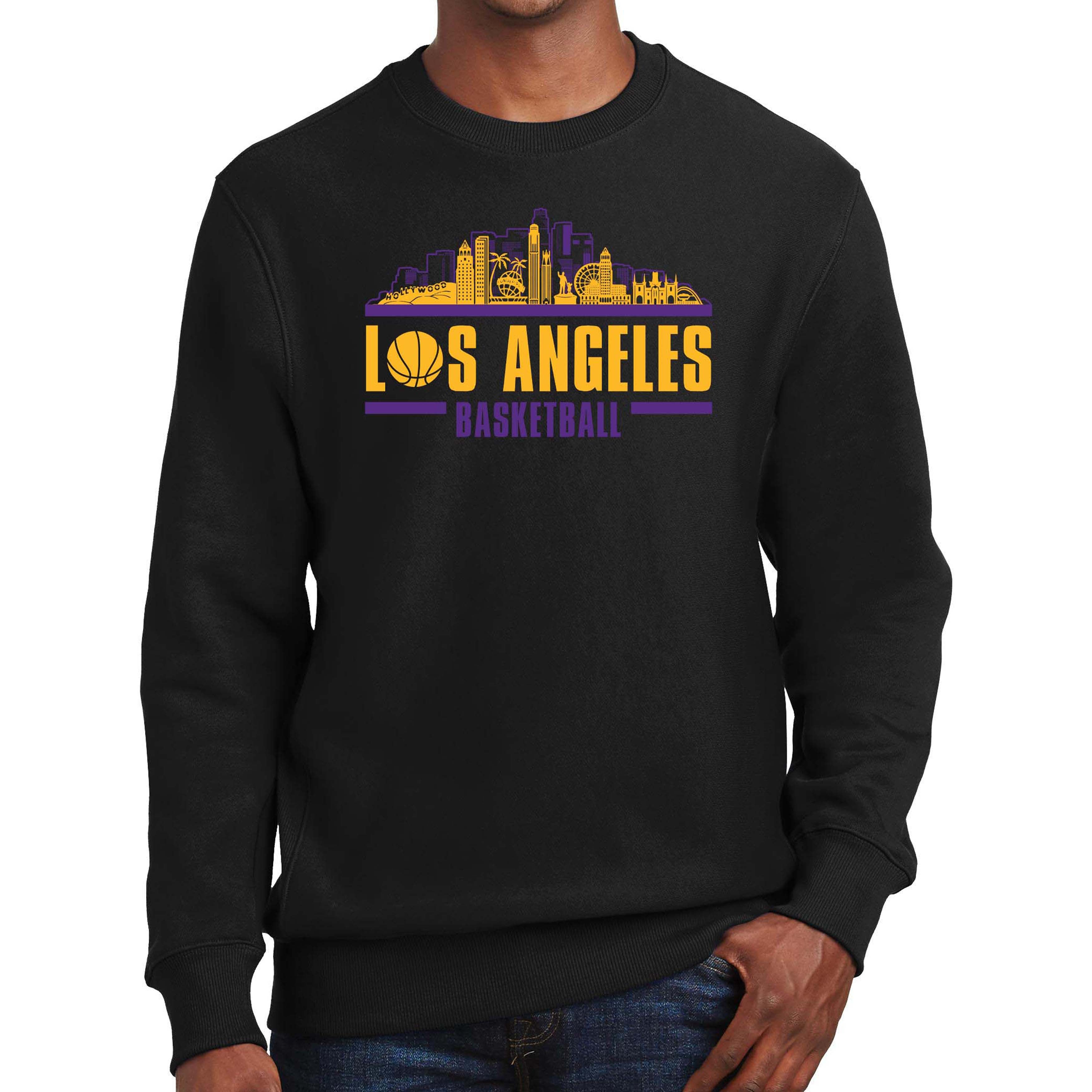 Los Angeles City Skyline Men's Basketball Sweatshirt
