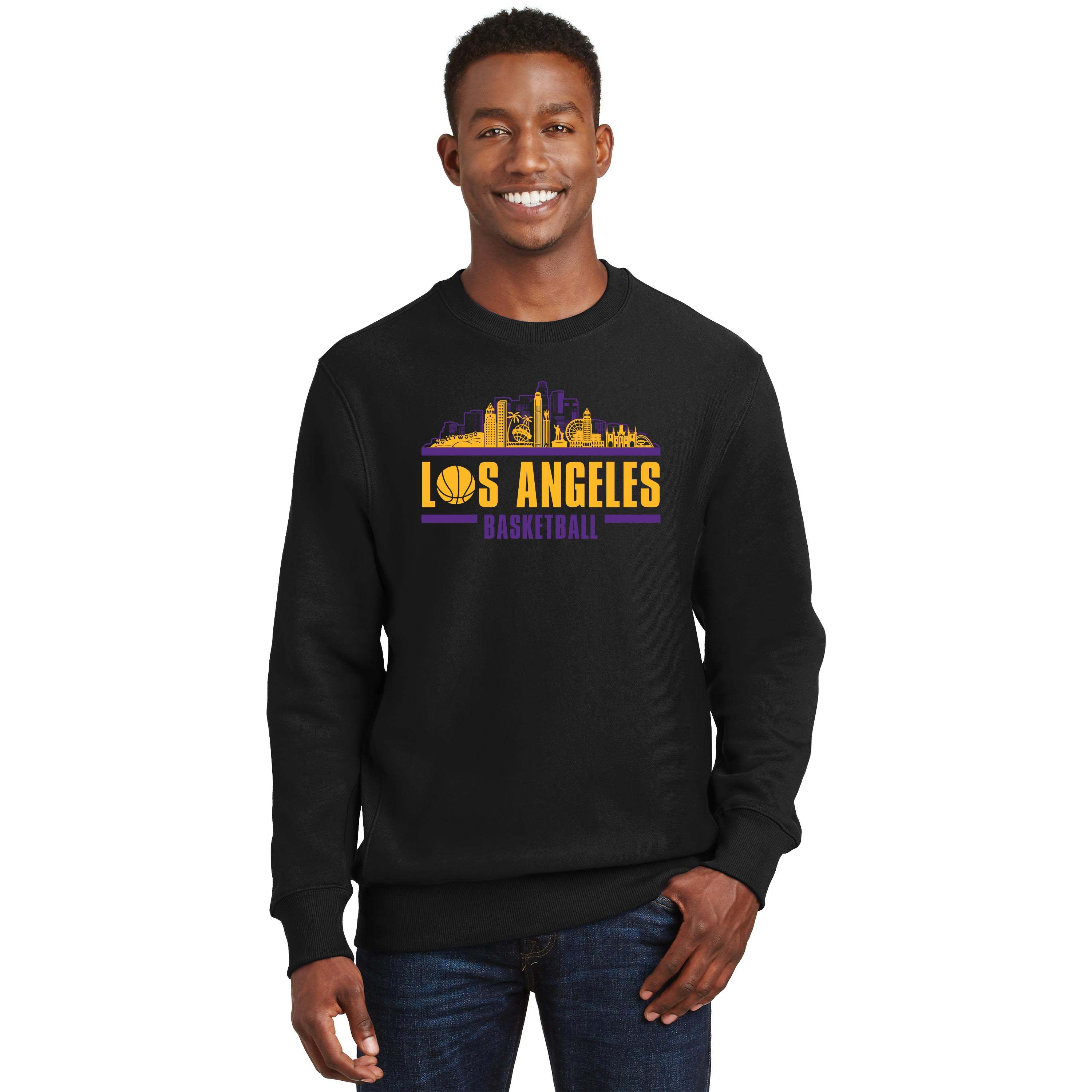 Los Angeles City Skyline Men's Basketball Sweatshirt