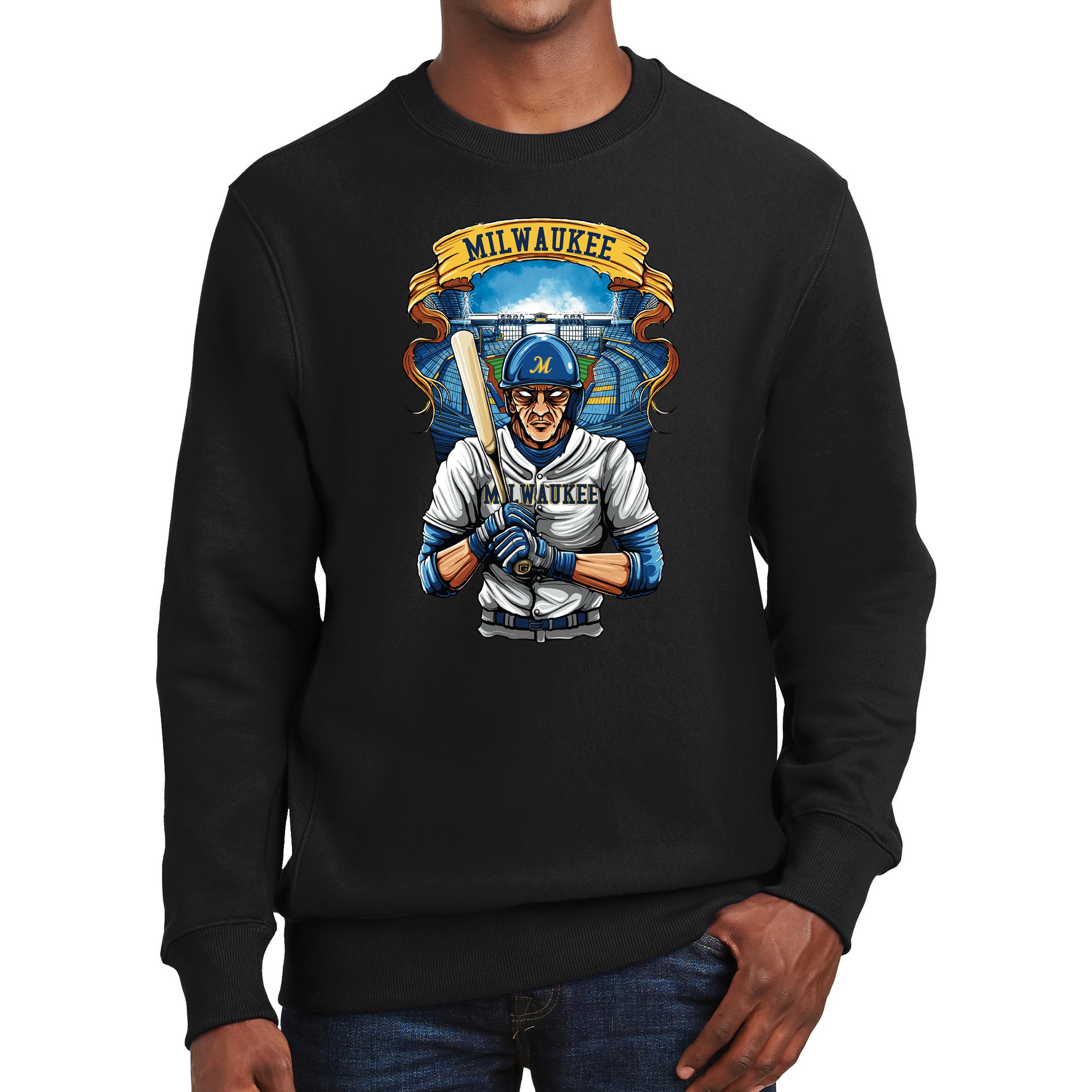 Milwaukee Baseball Men's Graphic Sweatshirt