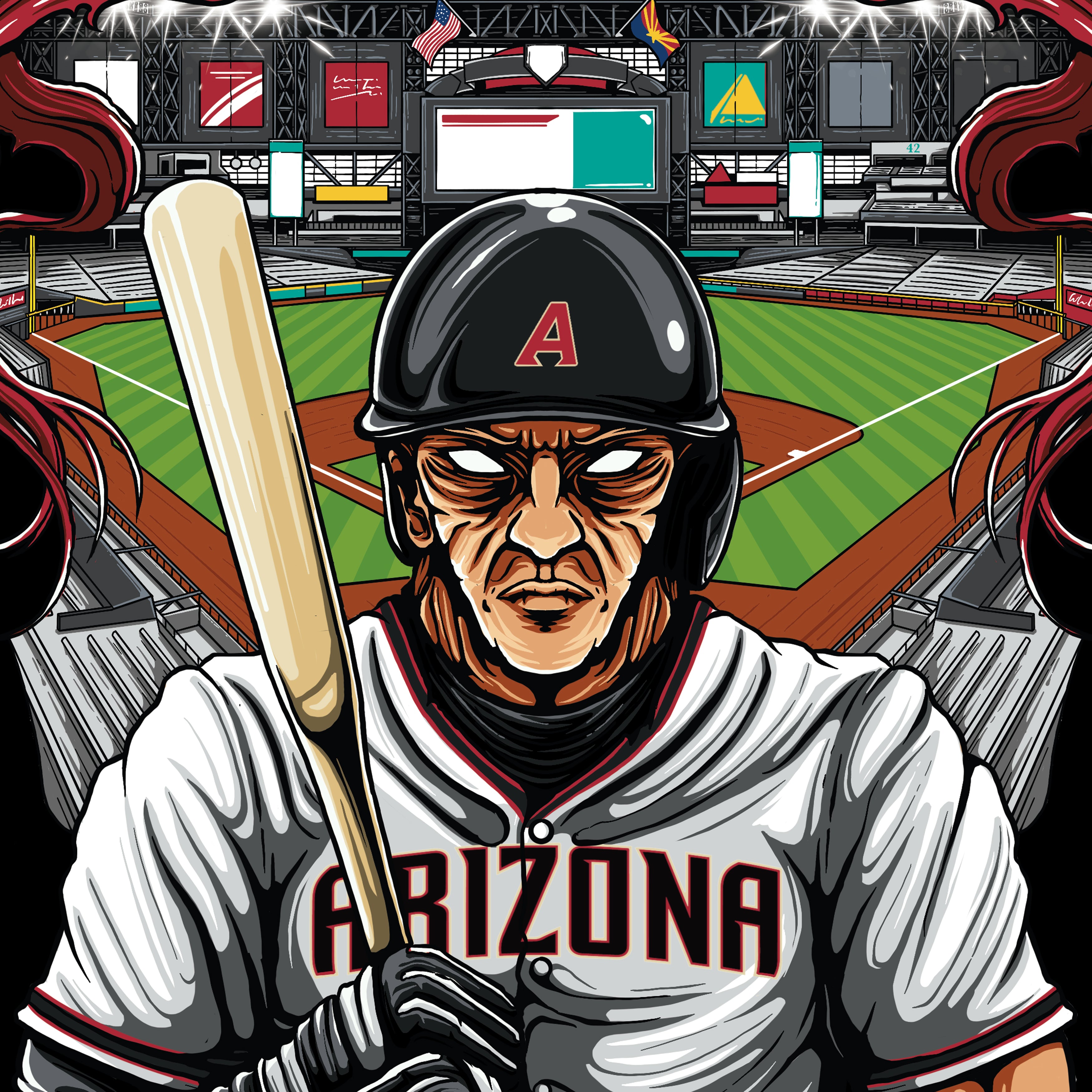 Arizona Baseball Long Sleeve Men's T-Shirt